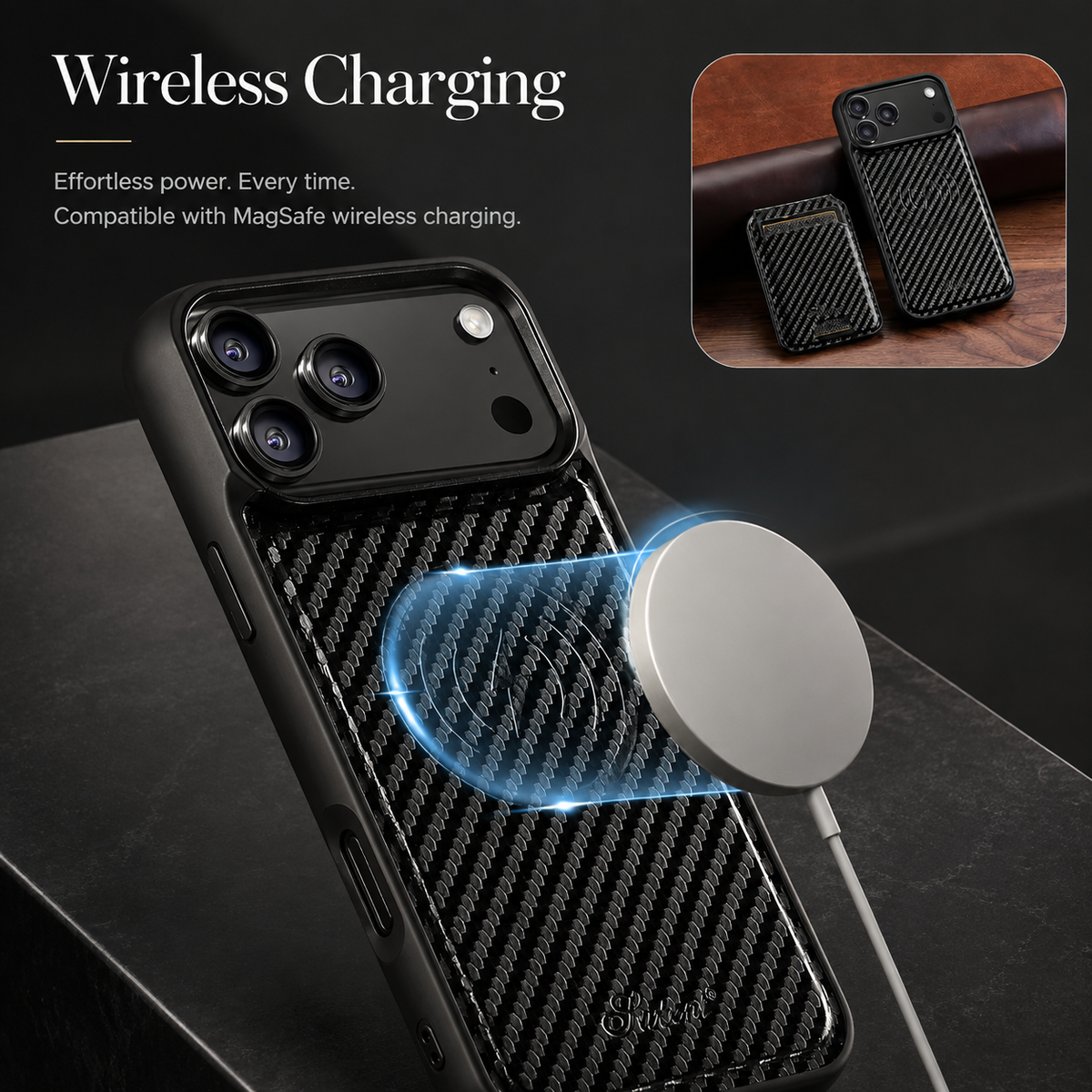 Premium iPhone Case MagSafe Leather Wallet Card Holder Magnetic Shockproof Protective Cover Kickstand Non Slip Slim Wireless Charging Secure Storage