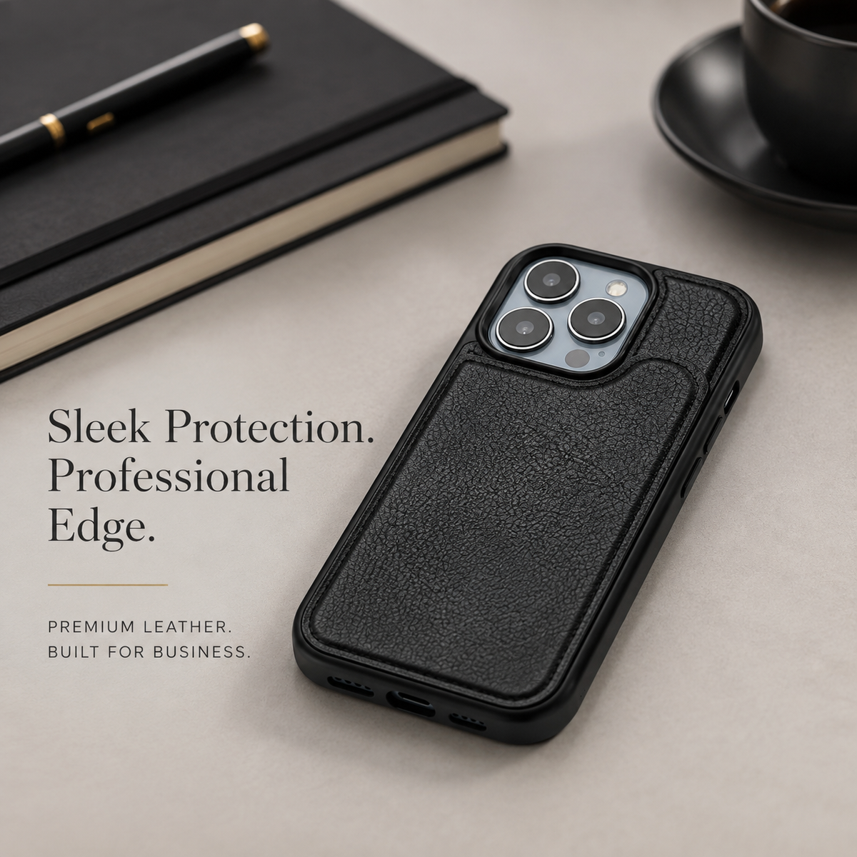 Premium iPhone Case MagSafe Leather Wallet Magnetic Flip Card Holder Shockproof Protective Cover Anti Fingerprint Anti Scratch Slim Full Access Secure Storage