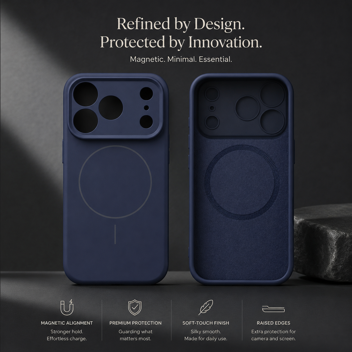Premium iPhone Case MagSafe Liquid Silicone Magnetic Shockproof Soft Touch Protective Cover Anti Scratch Anti Fingerprint Non Slip Slim Lightweight Bumper Case