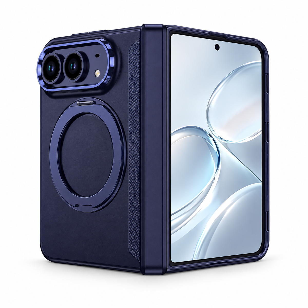 Premium iPhone Case MagSafe Magnetic 360 Ring Holder Silicone Foldable Anti Fingerprint Anti Scratch Non Slip All Inclusive Protective Bumper Cover