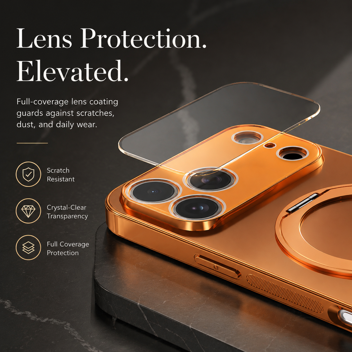 Premium iPhone Case MagSafe Magnetic Rotating Ring Folding Stand Lens Protection Shockproof PC TPU Metal Matte Non Slip Protective Bumper Cover