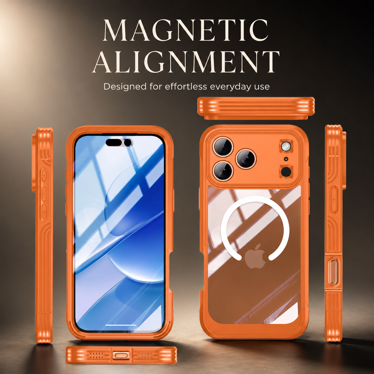 Premium iPhone Case MagSafe Magnetic Wireless Charging Shockproof Drop Resistant Protective Cover Non Slip Durable Slim Reinforced Bumper Case Design