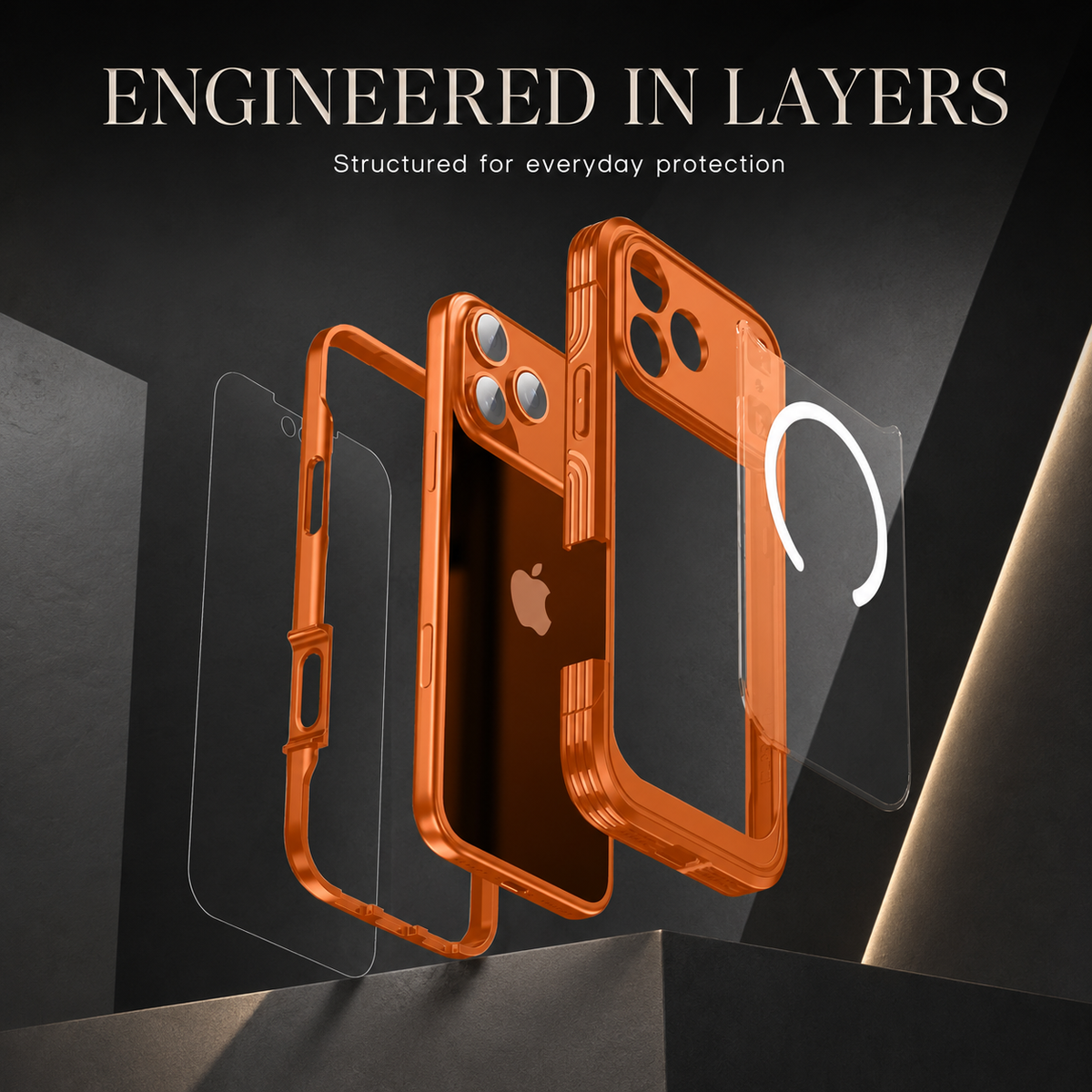 Premium iPhone Case MagSafe Magnetic Wireless Charging Shockproof Drop Resistant Protective Cover Non Slip Durable Slim Reinforced Bumper Case Design