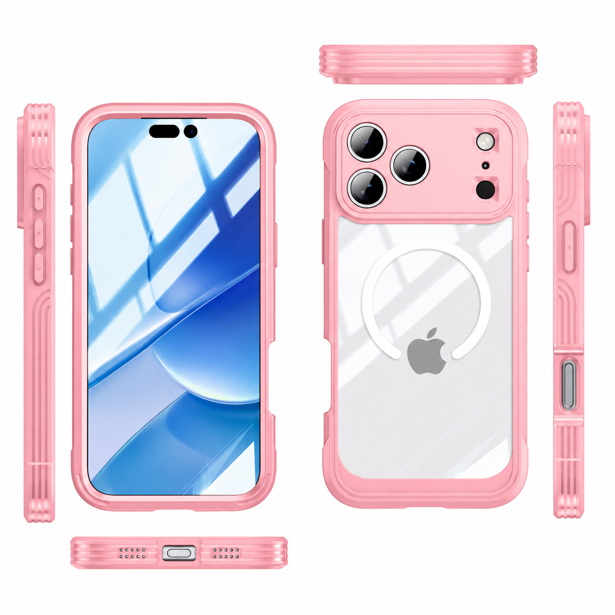 Premium iPhone Case MagSafe Magnetic Wireless Charging Shockproof Drop Resistant Protective Cover Non Slip Durable Slim Reinforced Bumper Case Design