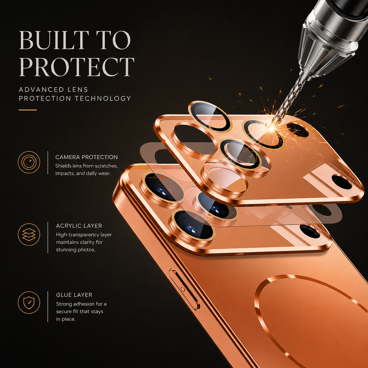 Premium iPhone Case MagSafe Matte Acrylic Hard Back Magnetic Protective Cover Anti Fingerprint Shockproof Anti Scratch Slim Lightweight Nano Finish