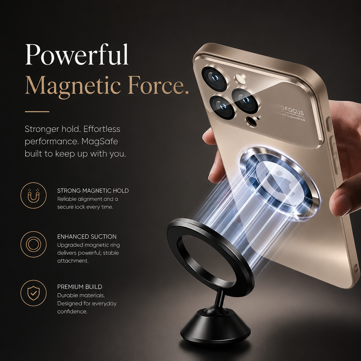 Premium iPhone Case MagSafe Matte Big View Glass Lens Protector Magnetic Shockproof PC TPU Anti Scratch Non Slip Camera Protective Cover Case Design