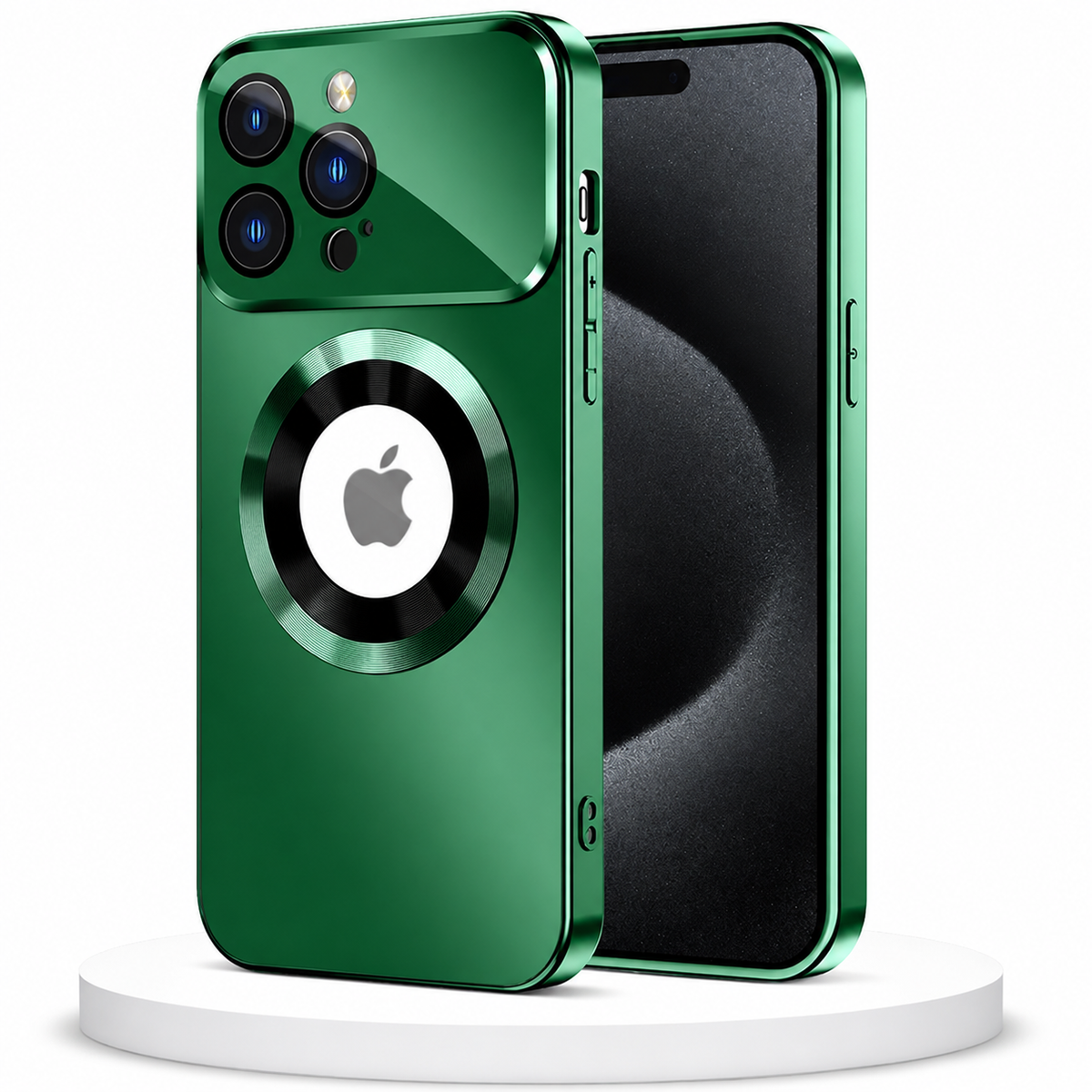 Premium iPhone Case MagSafe Matte Big View Glass Lens Protector Magnetic Shockproof PC TPU Anti Scratch Non Slip Camera Protective Cover Case Design
