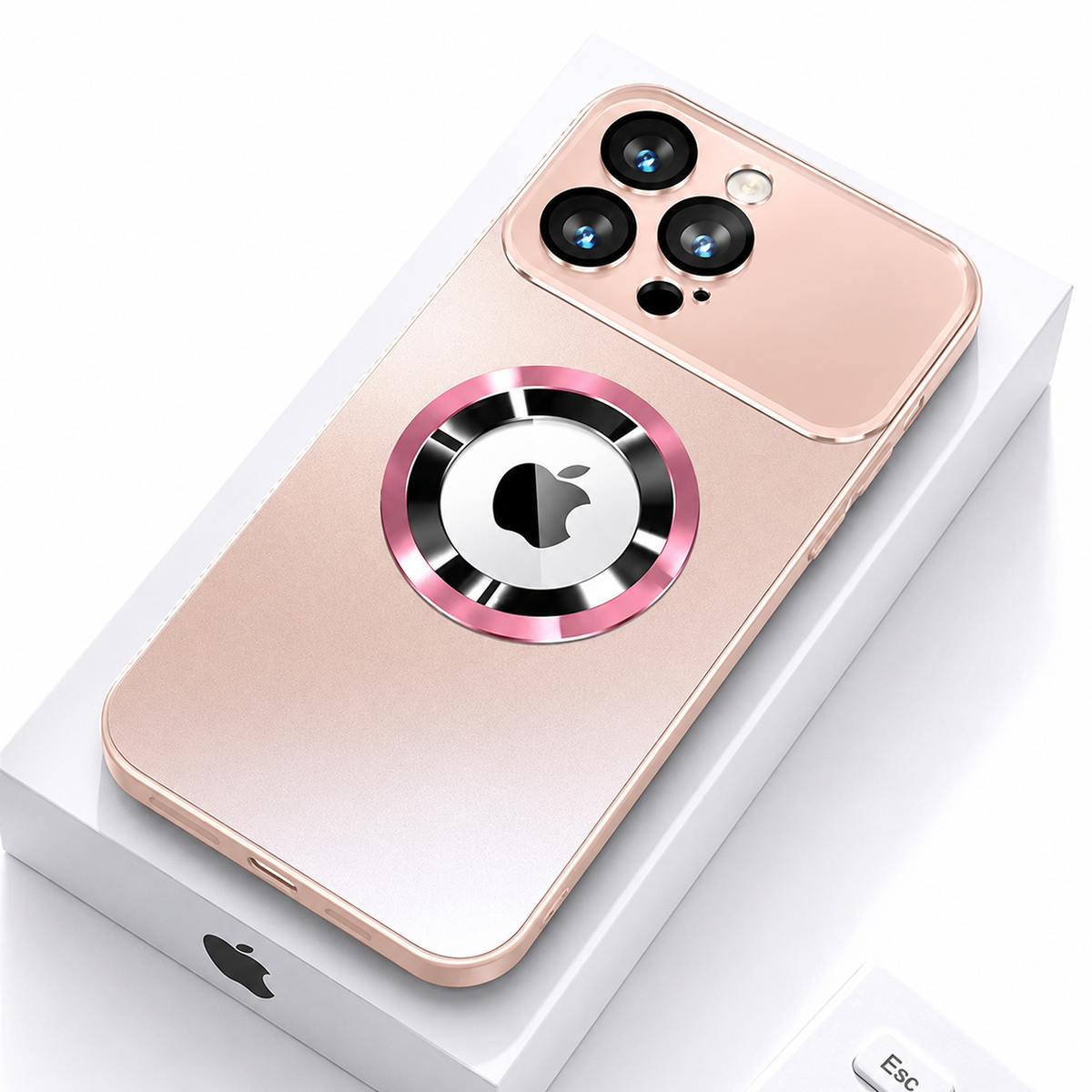 Premium iPhone Case MagSafe Matte Magnetic Bumper Glass Lens Camera Protector Heavy Duty Anti Scratch Non Slip Wireless Charging Protective Cover
