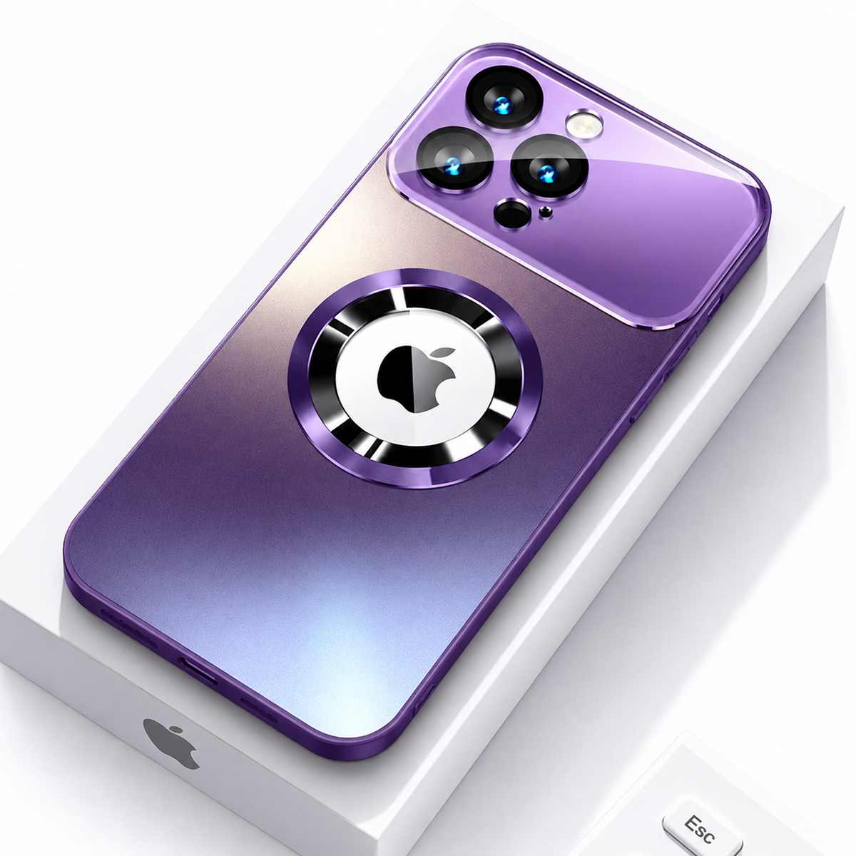 Premium iPhone Case MagSafe Matte Magnetic Bumper Glass Lens Camera Protector Heavy Duty Anti Scratch Non Slip Wireless Charging Protective Cover