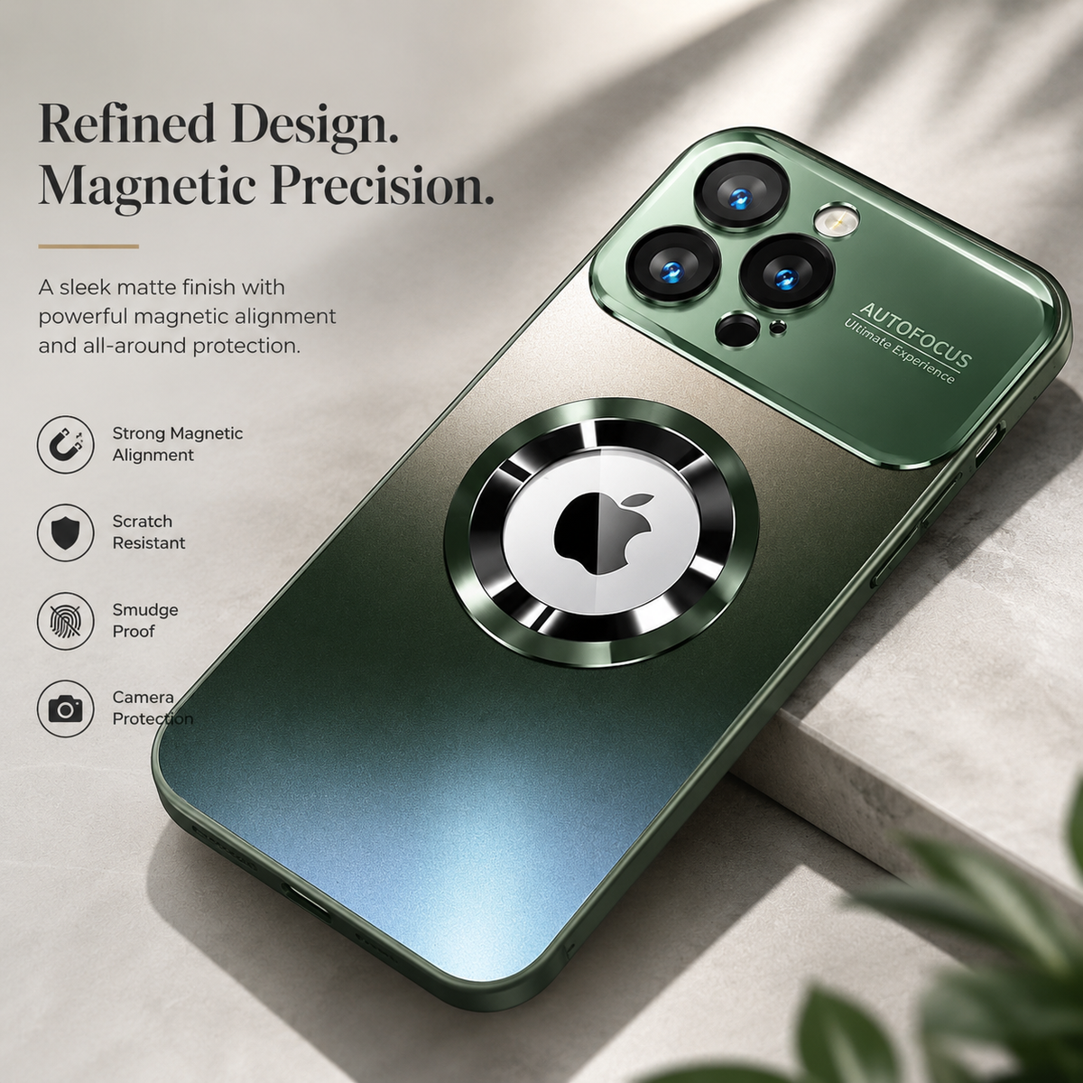 Premium iPhone Case MagSafe Matte Magnetic Bumper Glass Lens Camera Protector Heavy Duty Anti Scratch Non Slip Wireless Charging Protective Cover