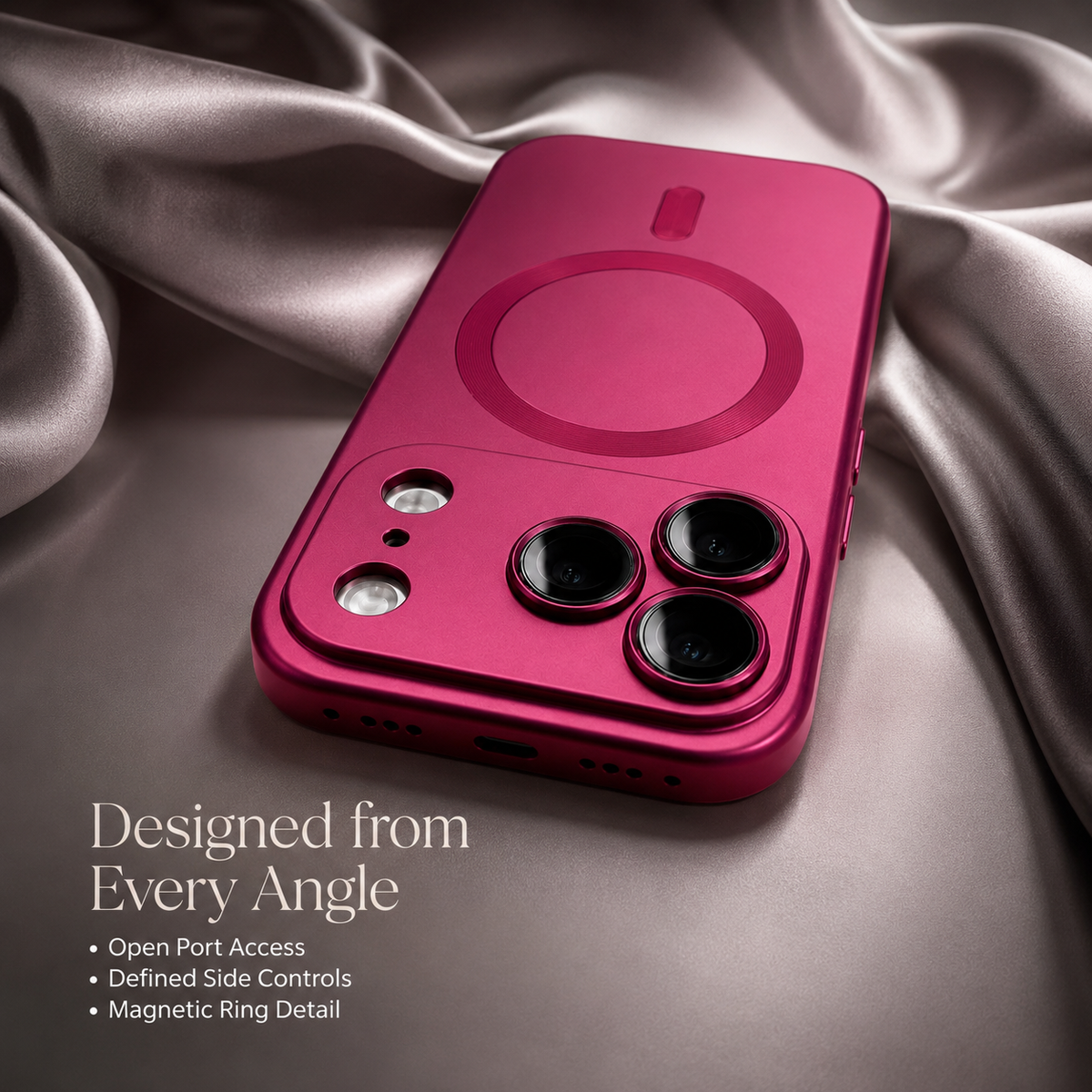 Premium iPhone Case MagSafe Matte Metallic Soft TPU Magnetic Lens Protection Shockproof PC TPU Slim Anti Scratch Protective Bumper Phone Cover Case Design