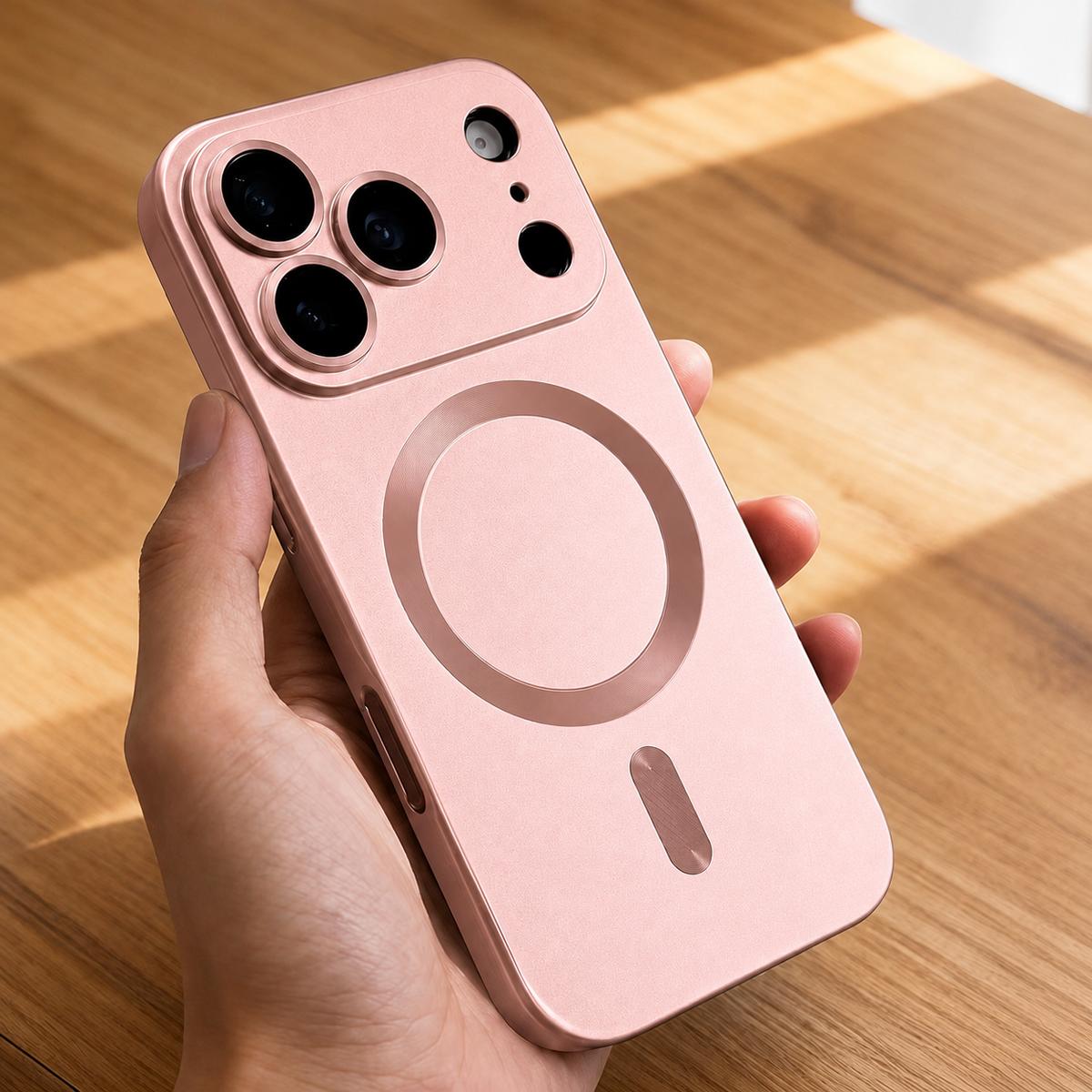 Premium iPhone Case MagSafe Matte Metallic Soft TPU Magnetic Lens Protection Shockproof PC TPU Slim Anti Scratch Protective Bumper Phone Cover Case Design