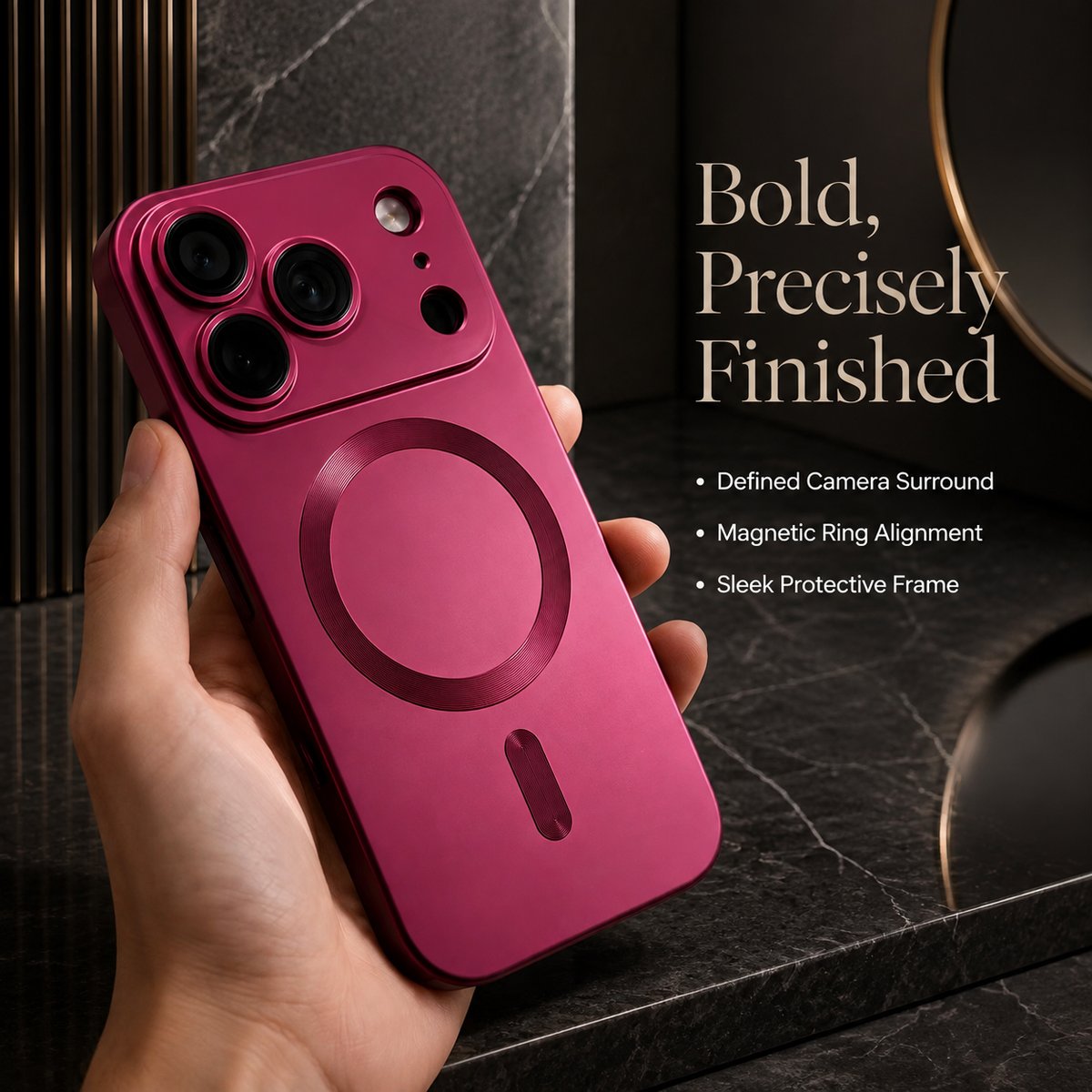 Premium iPhone Case MagSafe Matte Metallic Soft TPU Magnetic Lens Protection Shockproof PC TPU Slim Anti Scratch Protective Bumper Phone Cover Case Design
