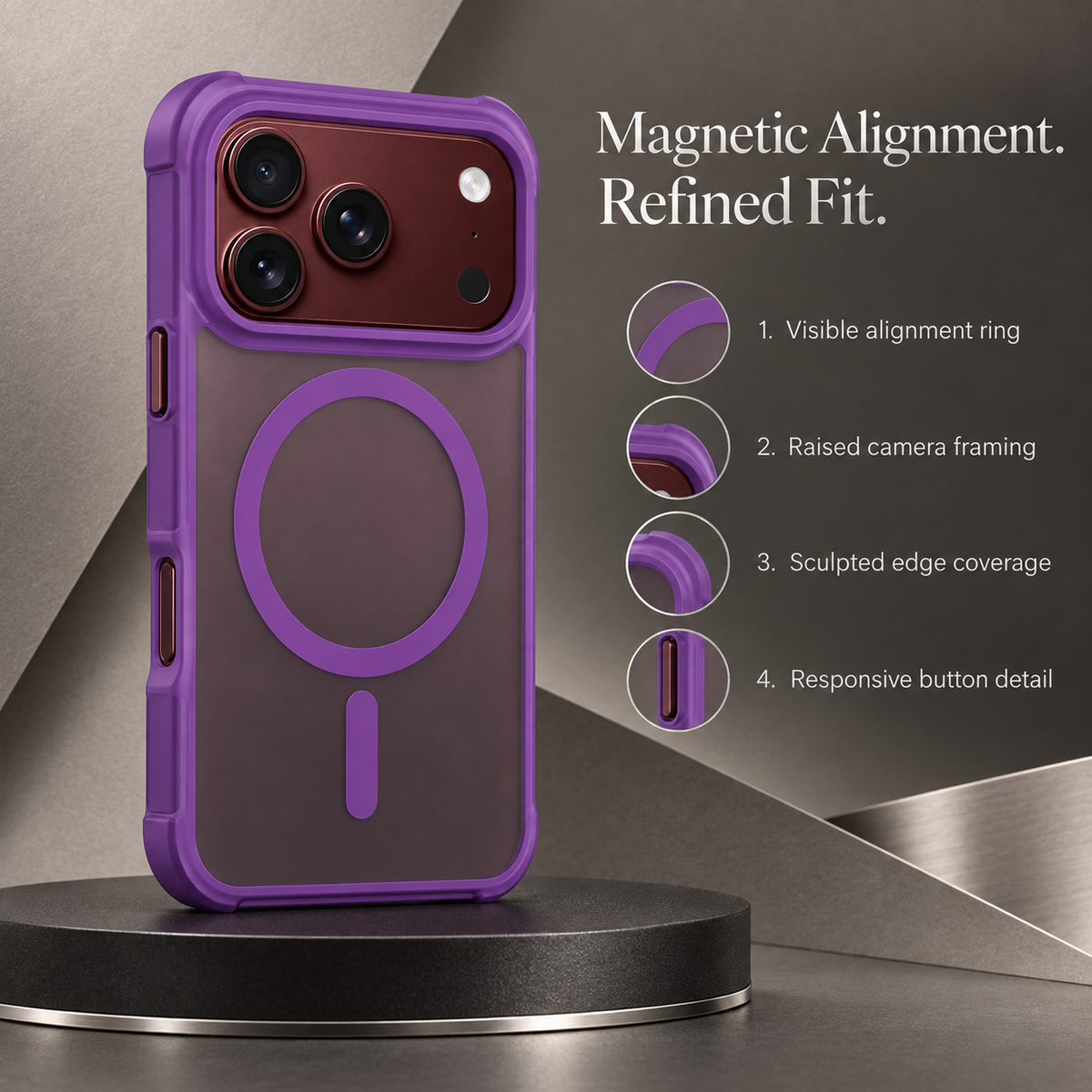 Premium iPhone Case MagSafe Matte Translucent Skin Feel Ultra Thin Magnetic Wireless Charging Hard PC Foldable Slim Shockproof Protective Cover Case