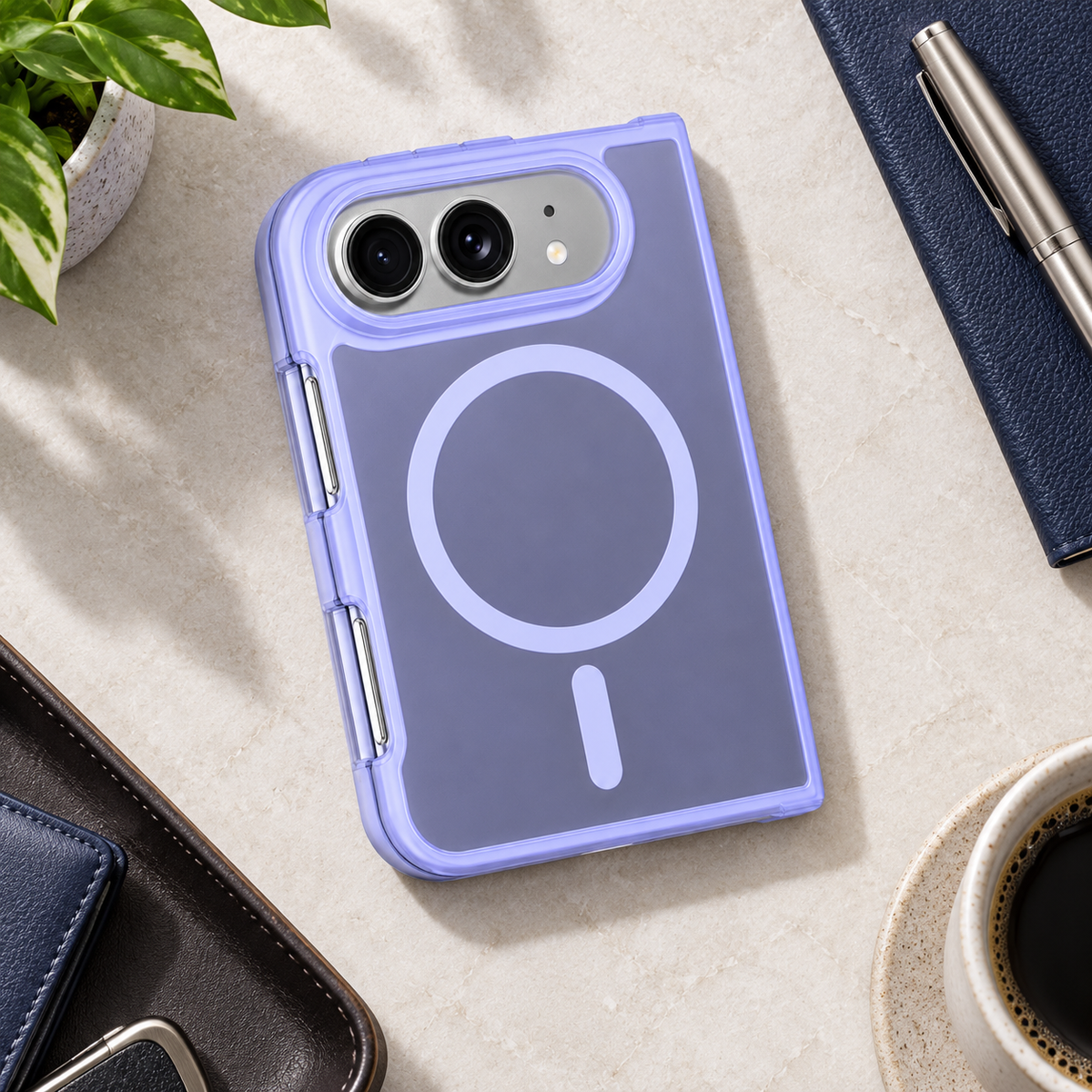 Premium iPhone Case MagSafe Matte Translucent Skin Feel Ultra Thin Magnetic Wireless Charging Hard PC Foldable Slim Shockproof Protective Cover Case