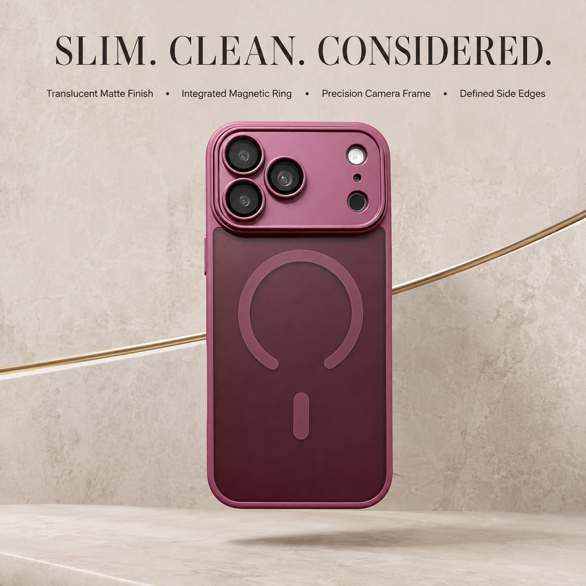 Premium iPhone Case MagSafe Matte Transparent Acrylic Magnetic Slim Shockproof Anti Fingerprint Clear Protective Back Bumper Phone Cover Case Design