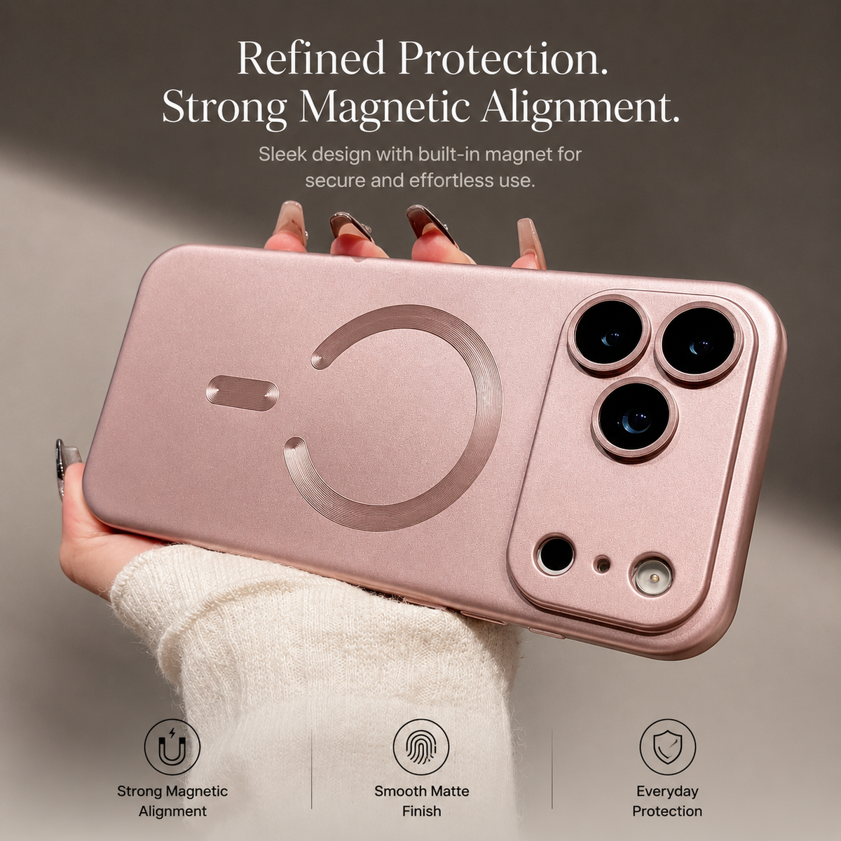 Premium iPhone Case MagSafe Metallic Paint Magnetic Soft Cover Wireless Charging Camera Lens Protection Slim Shockproof Protective Bumper Phone Case