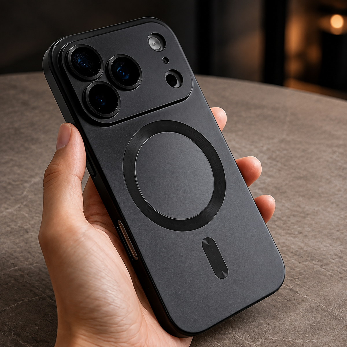 Premium iPhone Case MagSafe Metallic Paint Magnetic Soft Cover Wireless Charging Camera Lens Protection Slim Shockproof Protective Bumper Phone Case