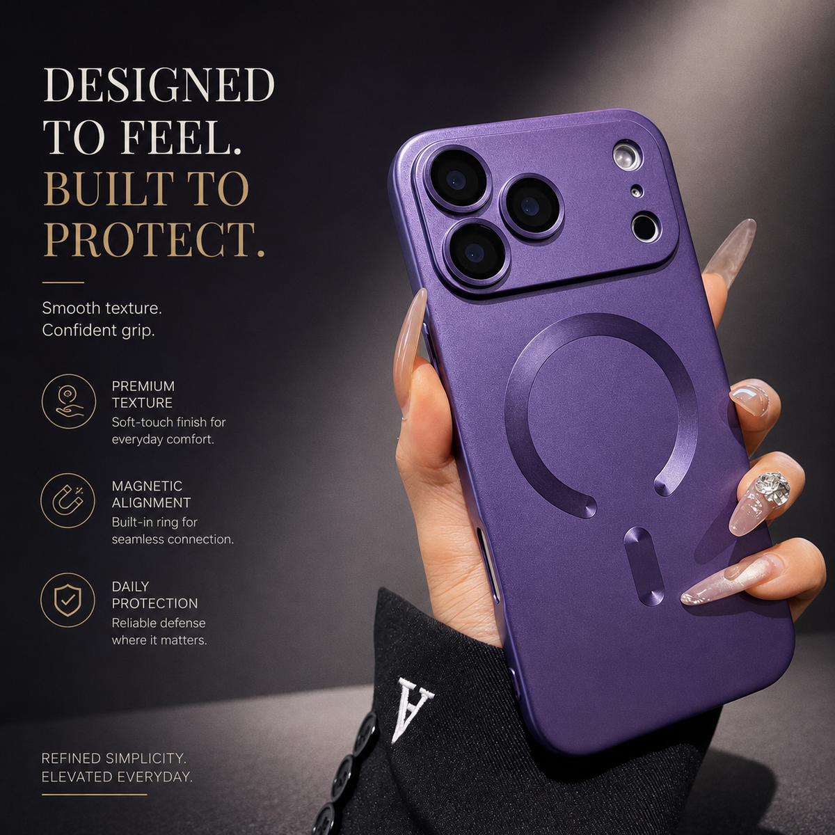 Premium iPhone Case MagSafe Metallic Paint Magnetic Soft Cover Wireless Charging Camera Lens Protection Slim Shockproof Protective Bumper Phone Case