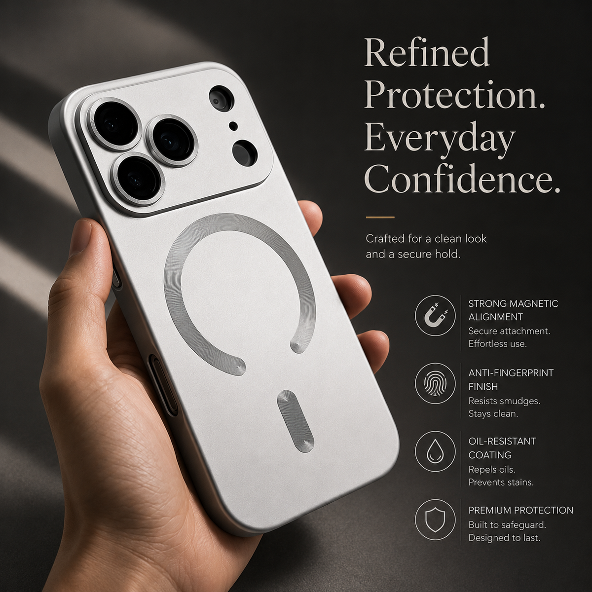 Premium iPhone Case MagSafe Metallic Paint Magnetic Soft Cover Wireless Charging Camera Lens Protection Slim Shockproof Protective Bumper Phone Case