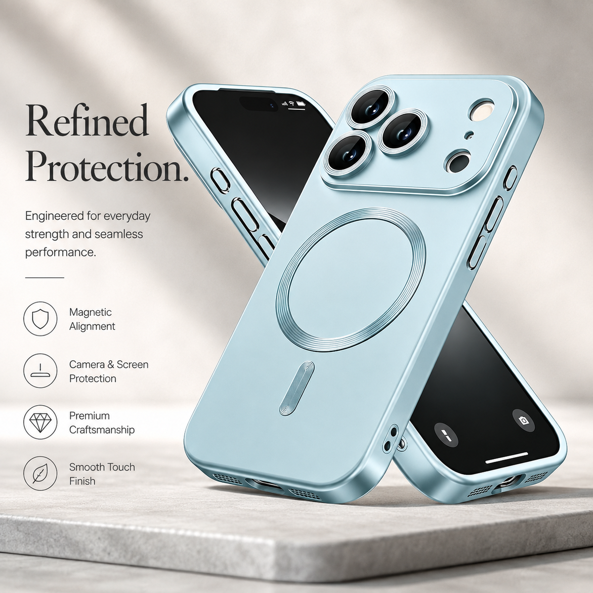 Premium iPhone Case MagSafe Metallic Paint Soft TPU Magnetic Wireless Charging Lens Protection Shockproof Slim Anti Scratch Protective Bumper Cover Case
