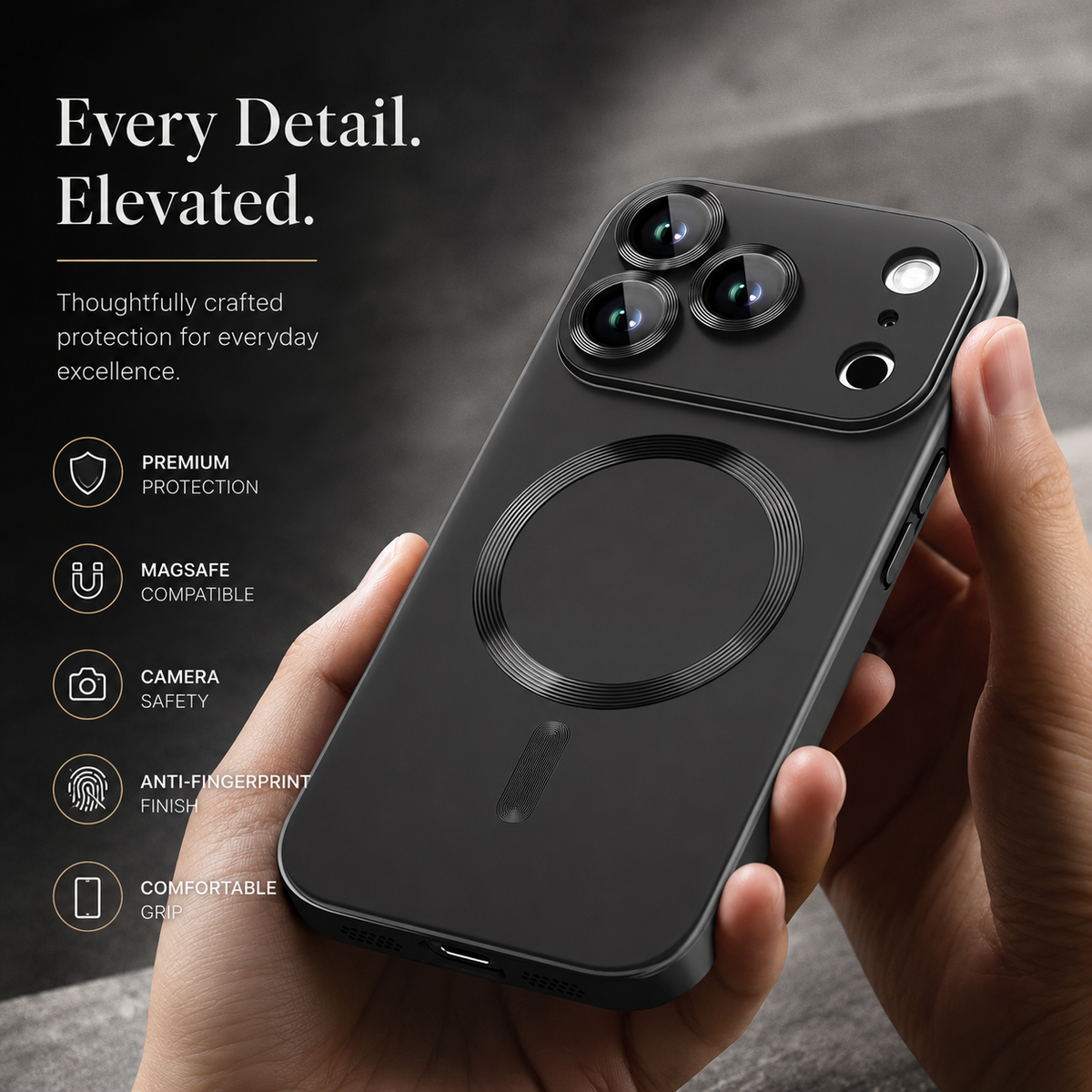 Premium iPhone Case MagSafe Metallic Paint Soft TPU Magnetic Wireless Charging Lens Protection Shockproof Slim Anti Scratch Protective Bumper Cover Case