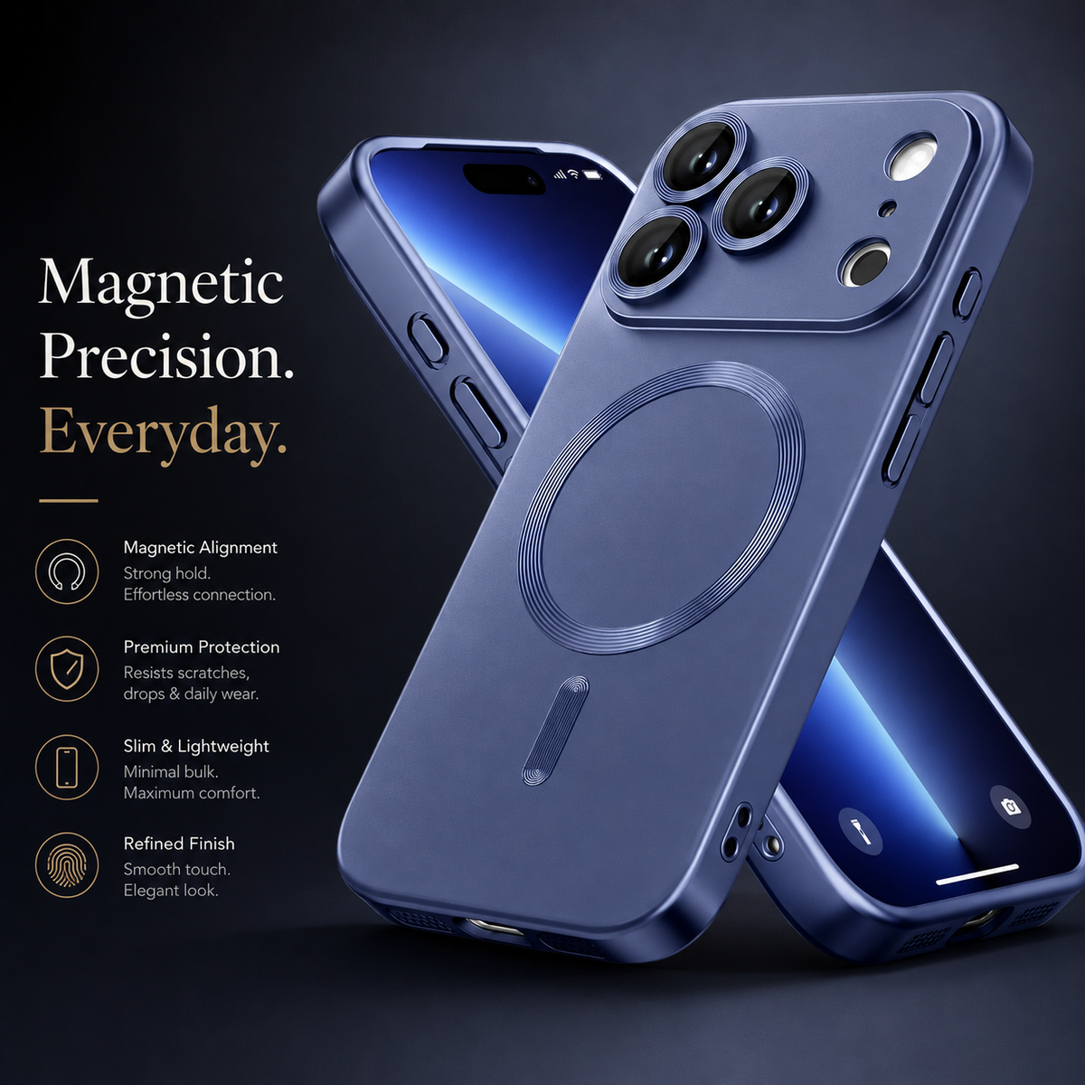 Premium iPhone Case MagSafe Metallic Paint Soft TPU Magnetic Wireless Charging Lens Protection Shockproof Slim Anti Scratch Protective Bumper Cover Case