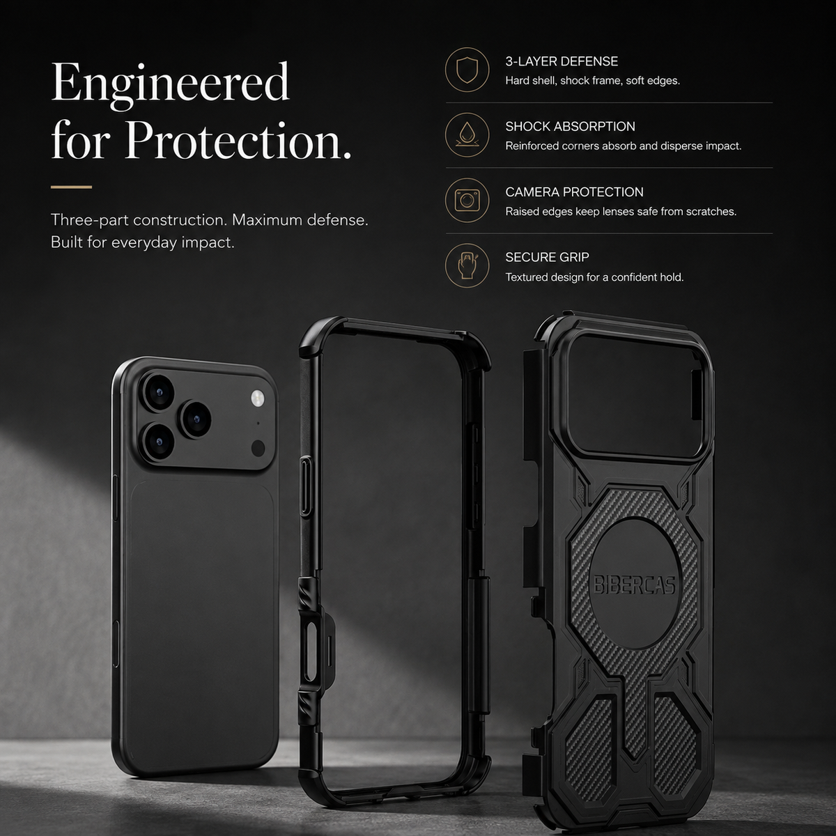 Premium iPhone Case MagSafe Military Armor Magnetic Shockproof PC TPU Anti Drop Protective Cover Reinforced Bumper Wireless Charging Rugged Slim Case