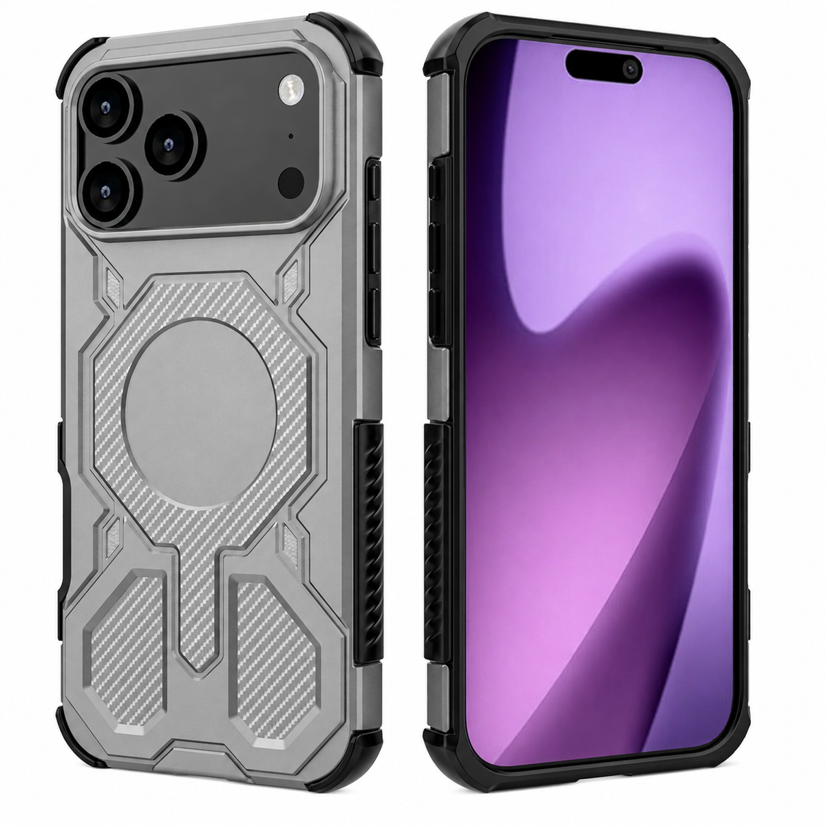 Premium iPhone Case MagSafe Military Armor Magnetic Shockproof PC TPU Anti Drop Protective Cover Reinforced Bumper Wireless Charging Rugged Slim Case