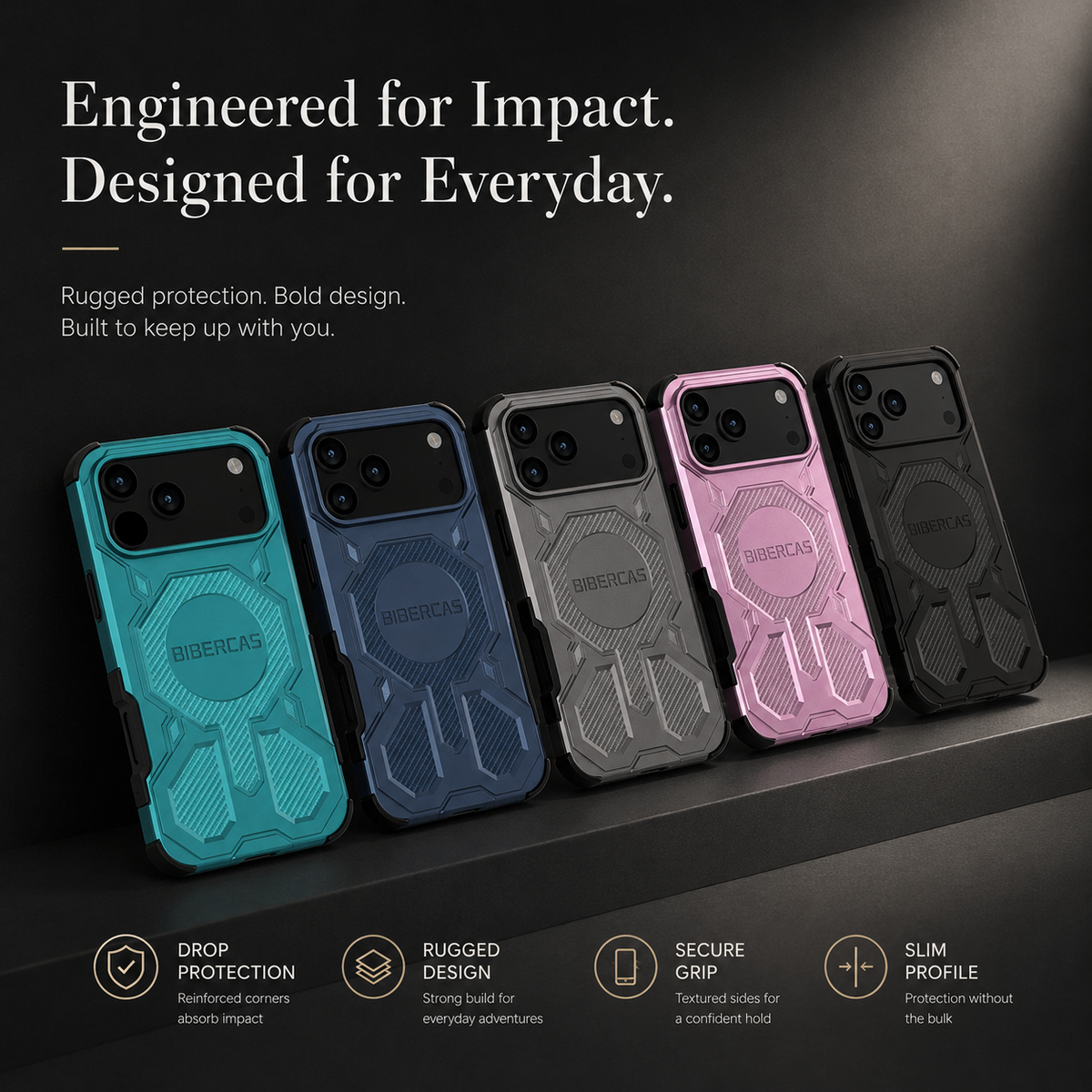 Premium iPhone Case MagSafe Military Armor Magnetic Shockproof PC TPU Anti Drop Protective Cover Reinforced Bumper Wireless Charging Rugged Slim Case