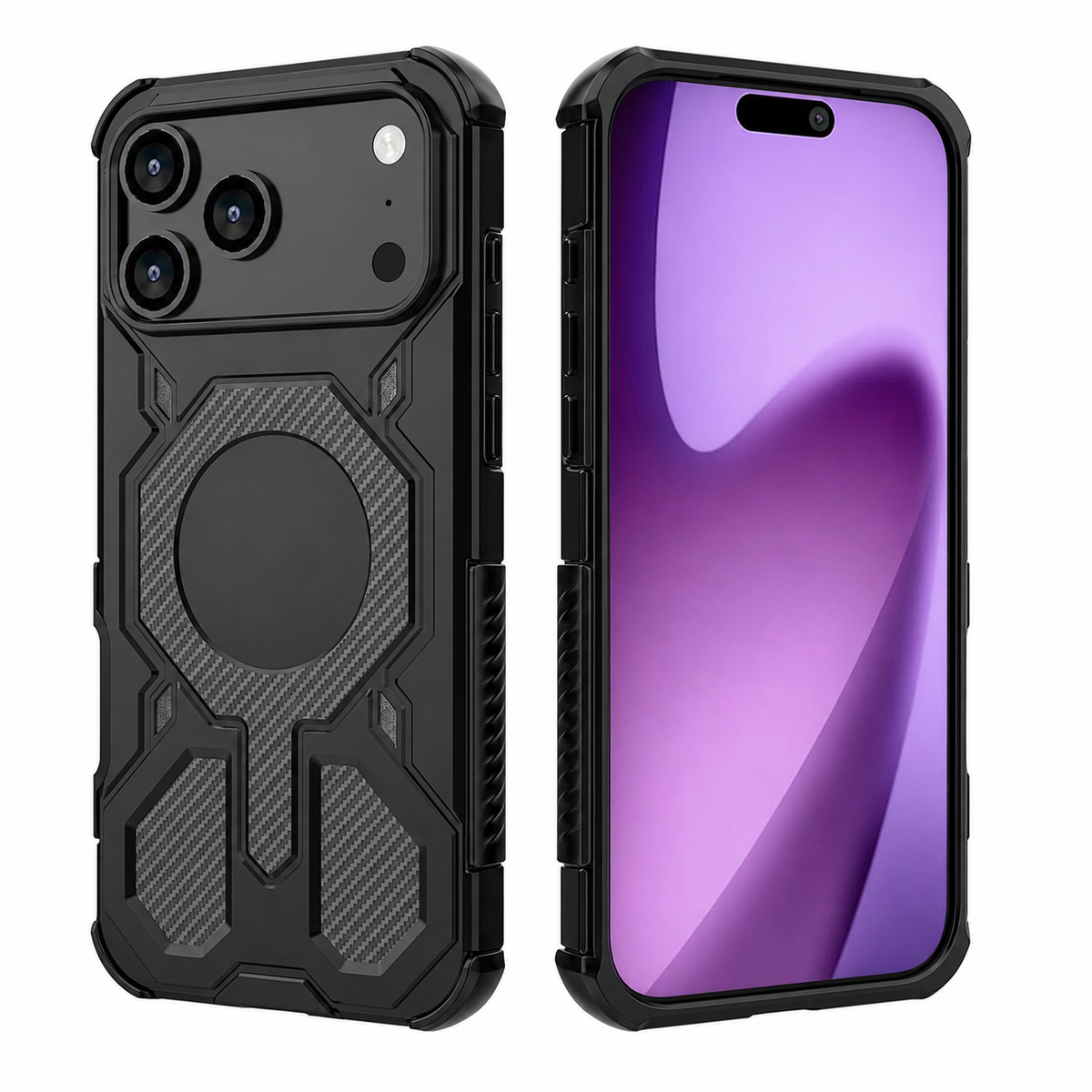 Premium iPhone Case MagSafe Military Armor Magnetic Shockproof PC TPU Anti Drop Protective Cover Reinforced Bumper Wireless Charging Rugged Slim Case