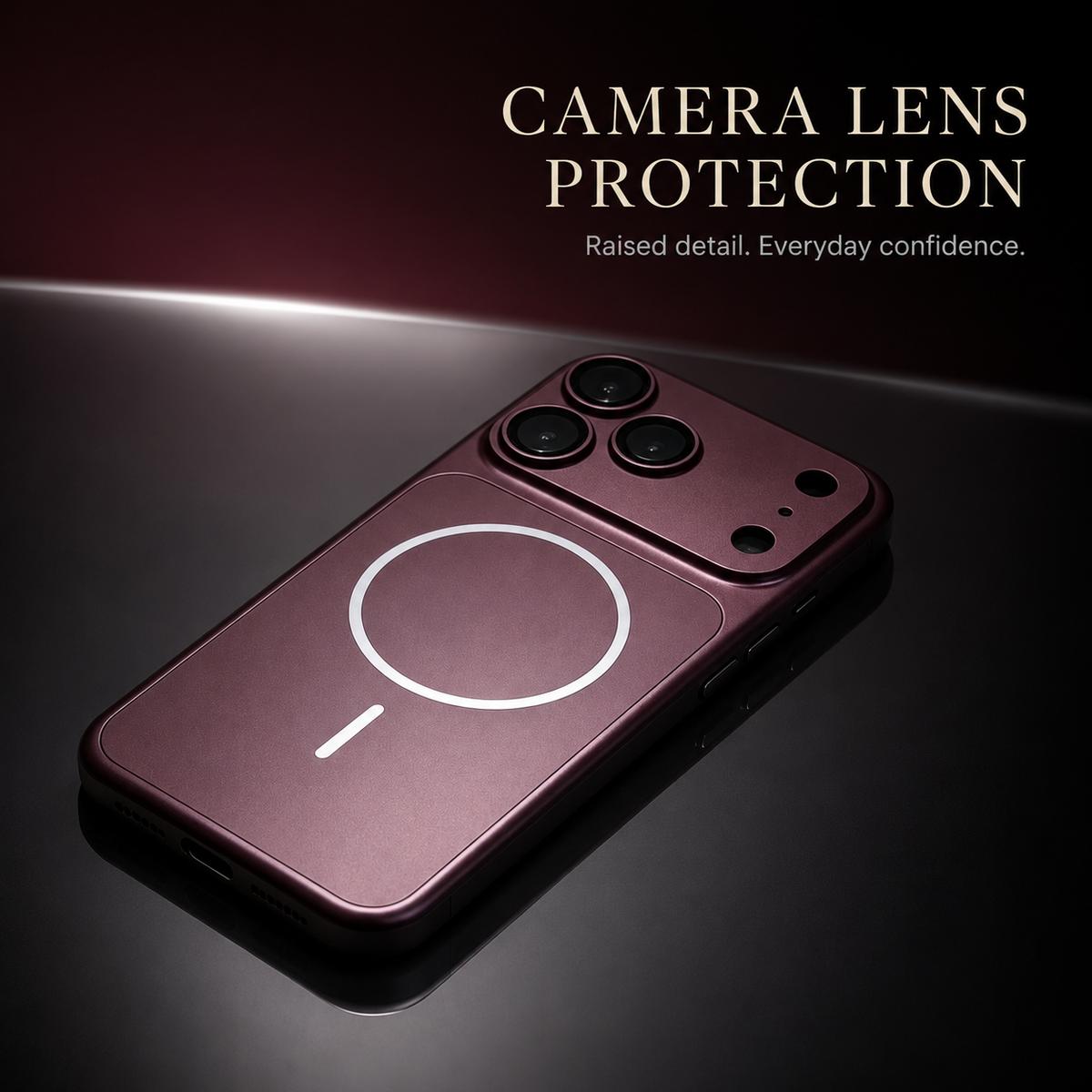 Premium iPhone Case MagSafe Original Metal Color Large Window Plating Magnetic Shockproof Rugged Slim Camera Protective Bumper Cover Case Design