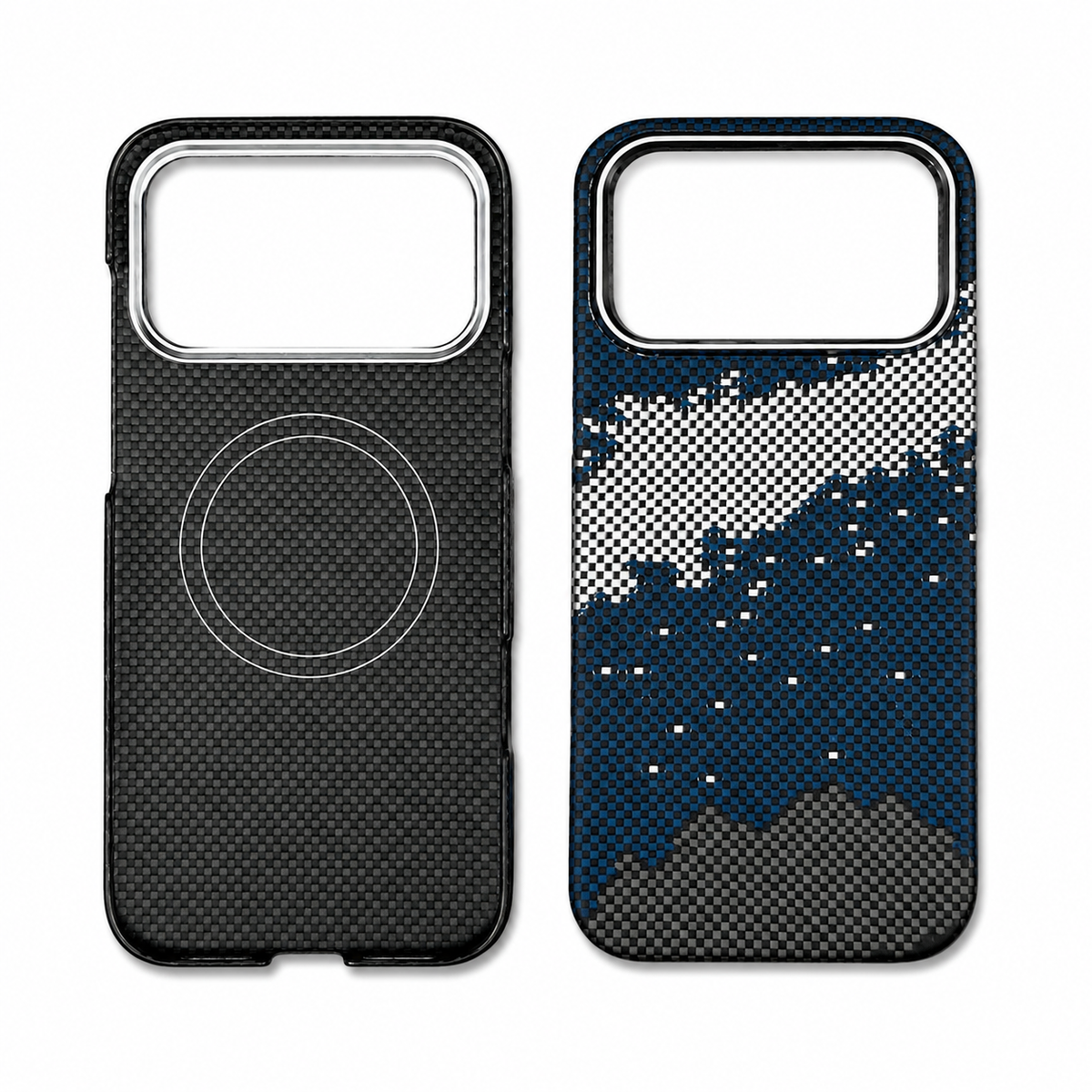 Premium iPhone Case MagSafe Real Carbon Fiber Cover Aramid Kevlar Ultra Thin Shockproof Matte Anti Fingerprint Full Coverage Slim Lightweight Design
