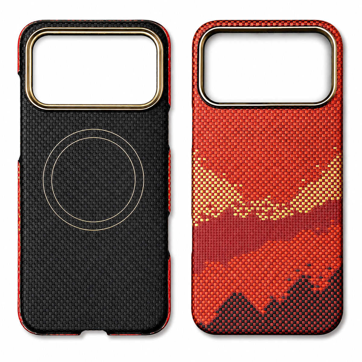 Premium iPhone Case MagSafe Real Carbon Fiber Cover Aramid Kevlar Ultra Thin Shockproof Matte Anti Fingerprint Full Coverage Slim Lightweight Design