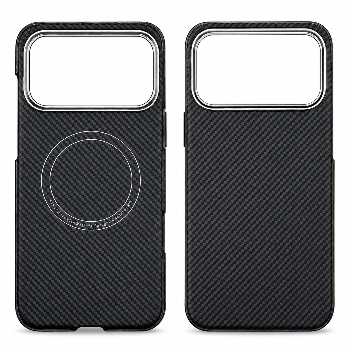 Premium iPhone Case MagSafe Real Carbon Fiber Cover Aramid Kevlar Ultra Thin Shockproof Matte Anti Fingerprint Full Coverage Slim Lightweight Design