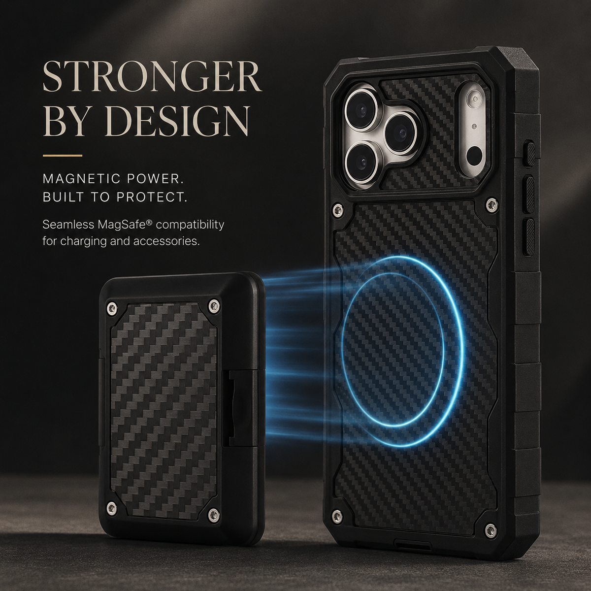 Premium iPhone Case MagSafe Rugged Heavy Duty Shockproof Protective Cover Reinforced Drop Protection Anti Scratch Anti Fingerprint Non Slip Full Coverage