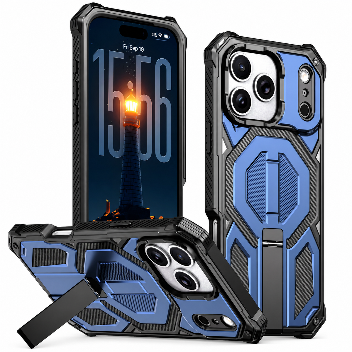 Premium iPhone Case MagSafe Rugged Magnetic Metal Kickstand Shockproof PC TPU Armor Anti Scratch Matte Non Slip Heavy Duty Protective Cover