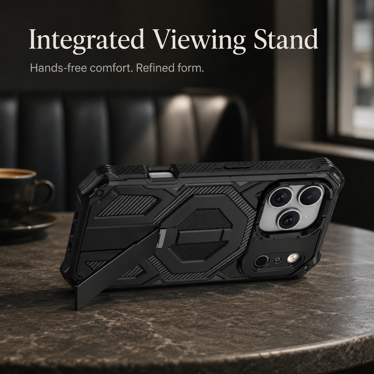 Premium iPhone Case MagSafe Rugged Magnetic Metal Kickstand Shockproof PC TPU Armor Anti Scratch Matte Non Slip Heavy Duty Protective Cover