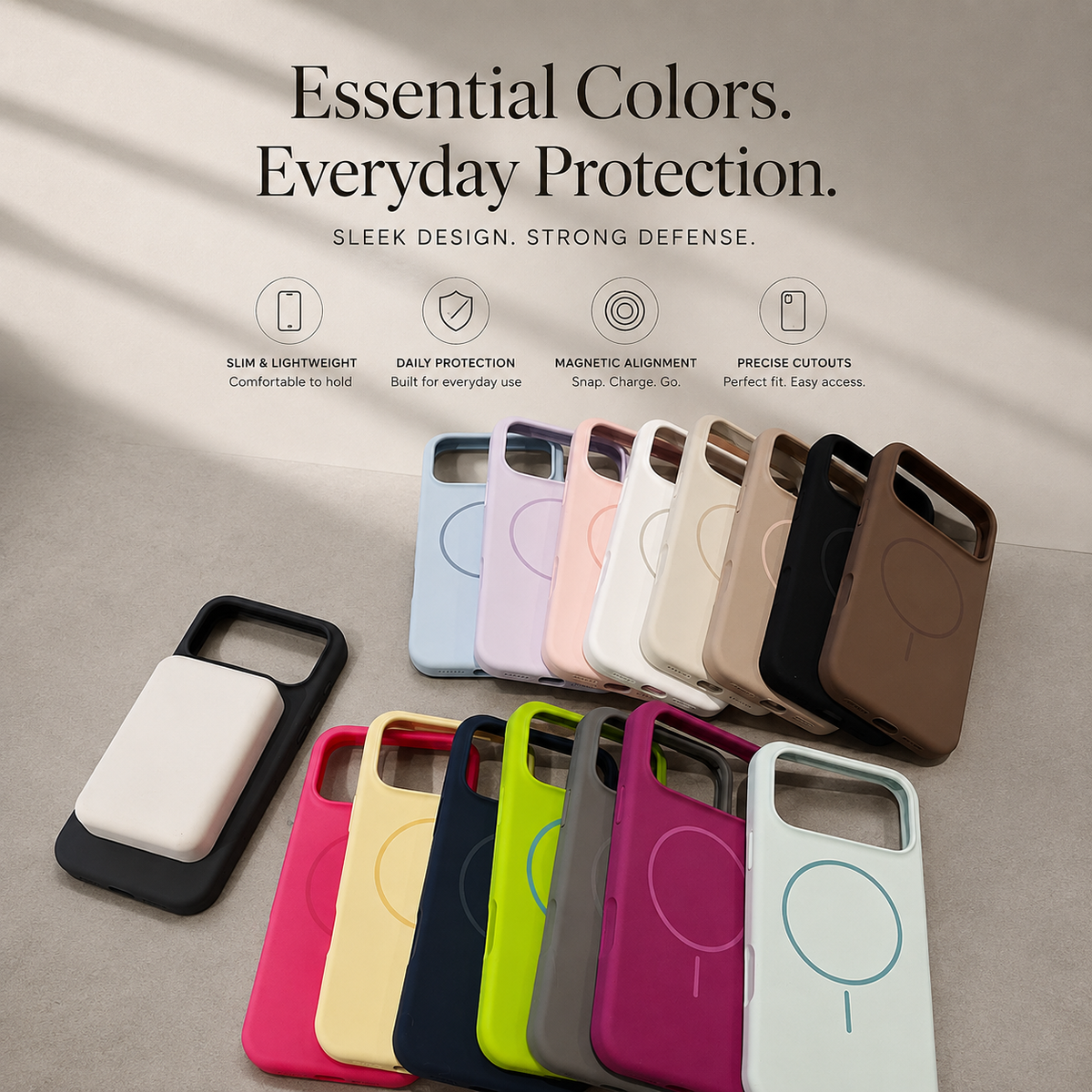 Premium iPhone Case MagSafe Silicone Magnetic Wireless Charging Shockproof Protective Cover Solid Color Soft Touch Non Slip Slim Lightweight Bumper Case