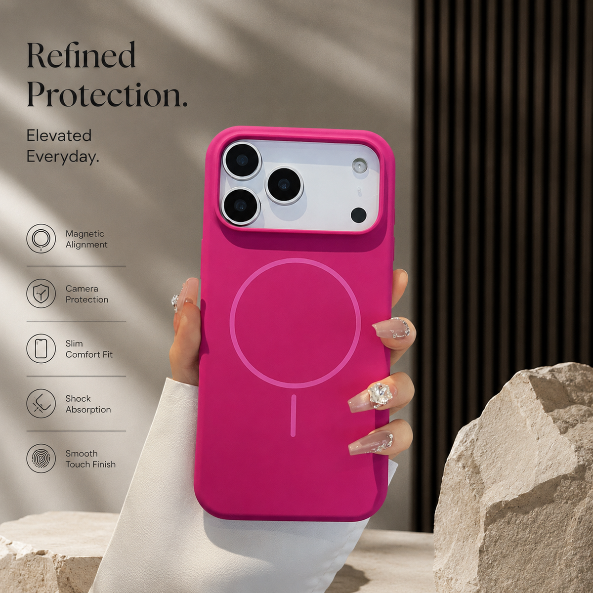 Premium iPhone Case MagSafe Silicone Magnetic Wireless Charging Shockproof Protective Cover Solid Color Soft Touch Non Slip Slim Lightweight Bumper Case