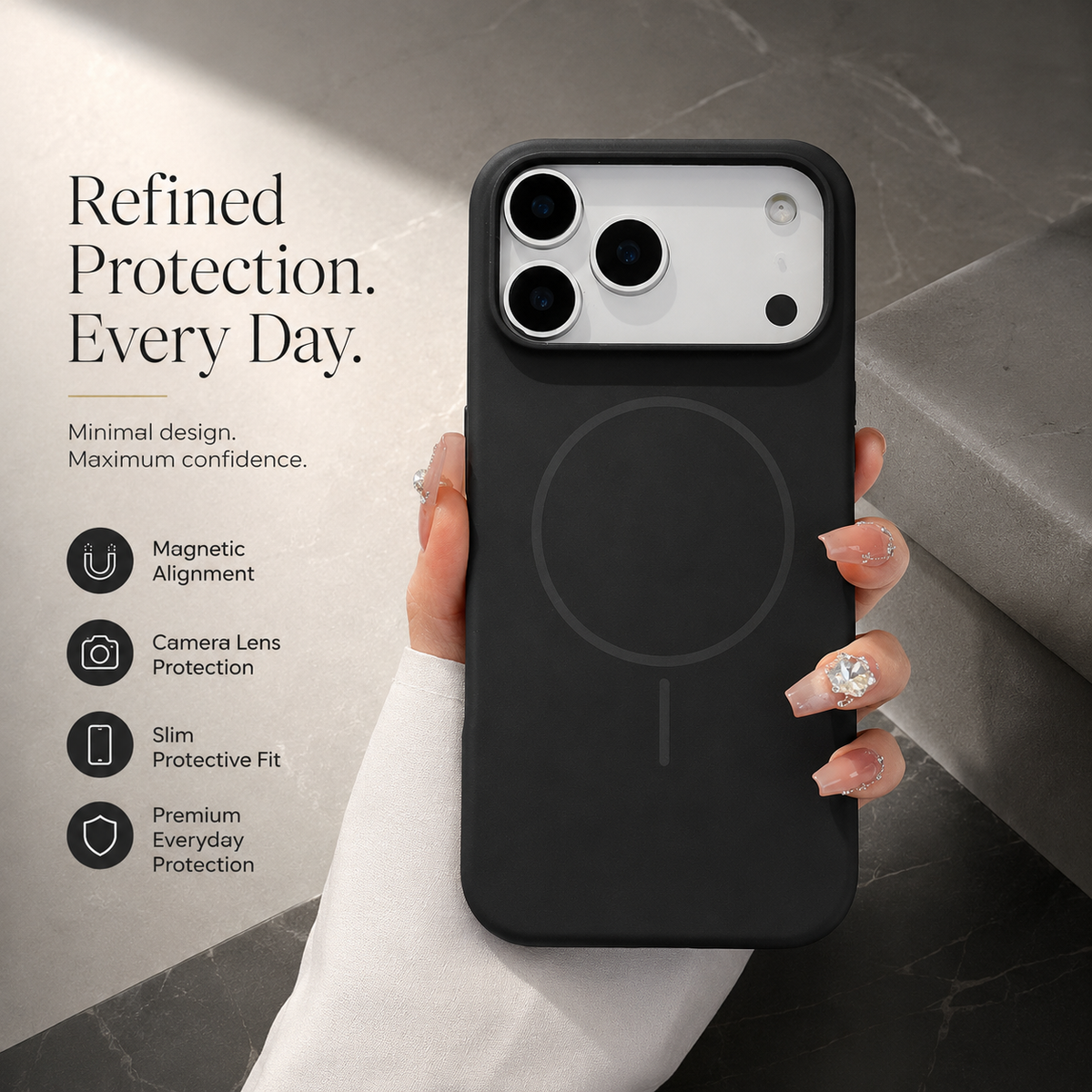 Premium iPhone Case MagSafe Silicone Magnetic Wireless Charging Shockproof Protective Cover Solid Color Soft Touch Non Slip Slim Lightweight Bumper Case