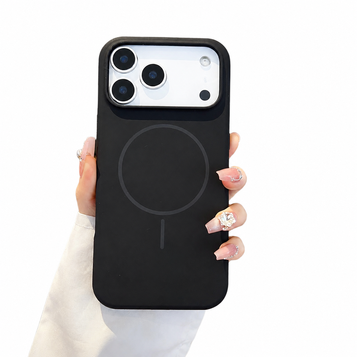 Premium iPhone Case MagSafe Silicone Magnetic Wireless Charging Shockproof Protective Cover Solid Color Soft Touch Non Slip Slim Lightweight Bumper Case
