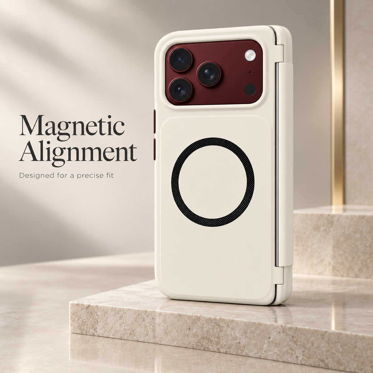 Premium iPhone Case MagSafe Skin Feel Magnetic Hinge Protection Tempered Film PC TPU Full Coverage Shockproof Slim Protective Foldable Cover Case