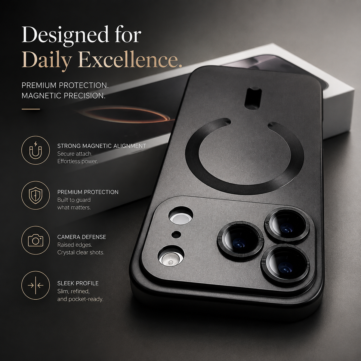 Premium iPhone Case MagSafe Soft TPU Metallic Magnetic Wireless Charging Camera Lens Protection Shockproof Slim Anti Scratch Protective Cover Case