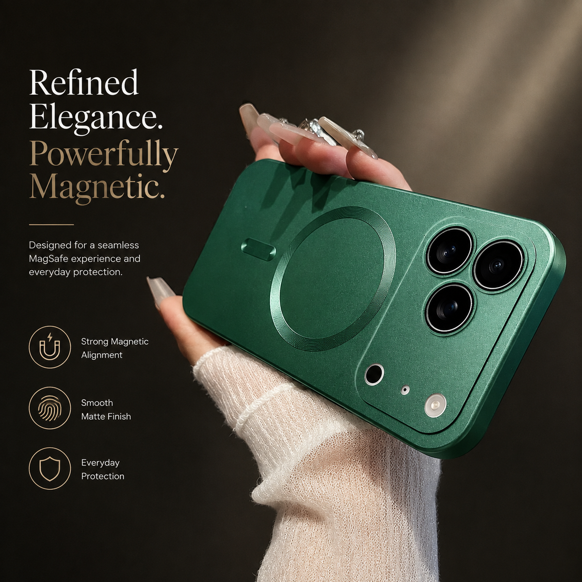 Premium iPhone Case MagSafe Soft TPU Metallic Magnetic Wireless Charging Camera Lens Protection Shockproof Slim Anti Scratch Protective Cover Case