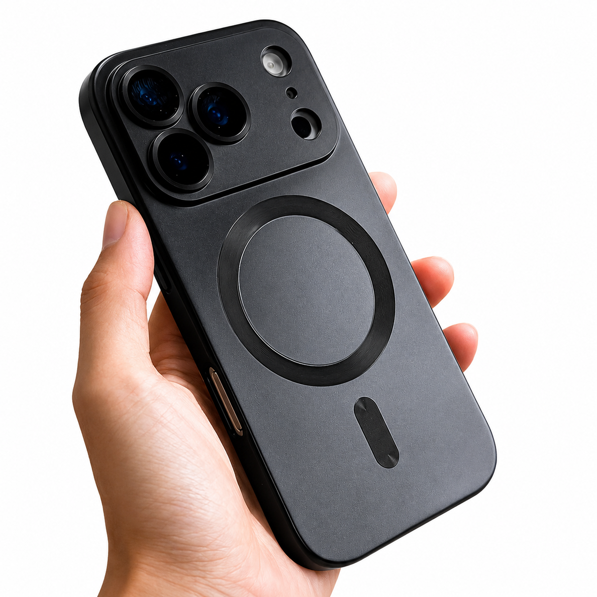Premium iPhone Case MagSafe Soft TPU Metallic Magnetic Wireless Charging Camera Lens Protection Shockproof Slim Anti Scratch Protective Cover Case