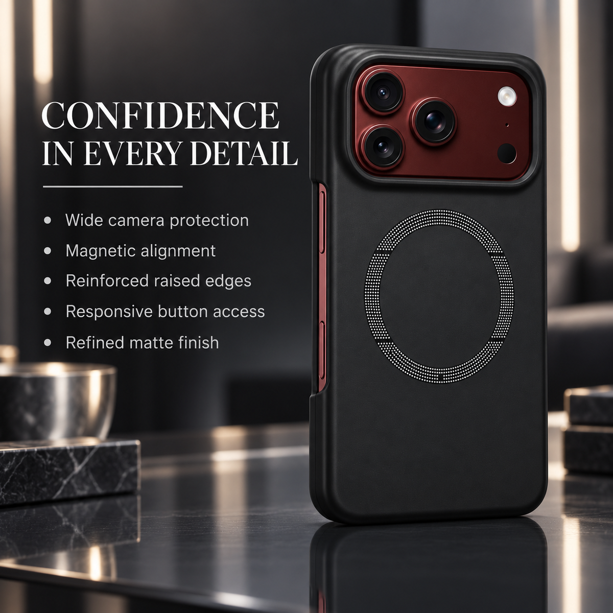 Premium iPhone Case MagSafe Spring Hinge Armor Tempered Glass Shockproof Hard PC Magnetic Anti Scratch Full Foldable Protective Cover Case Design Slim