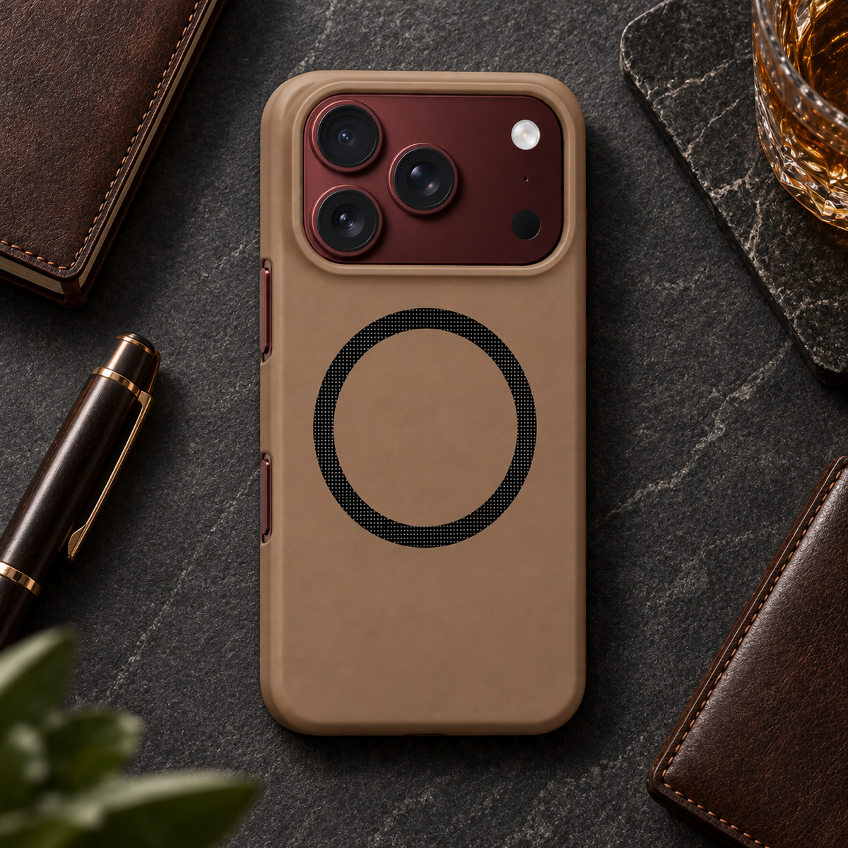 Premium iPhone Case MagSafe Spring Hinge Armor Tempered Glass Shockproof Hard PC Magnetic Anti Scratch Full Foldable Protective Cover Case Design Slim