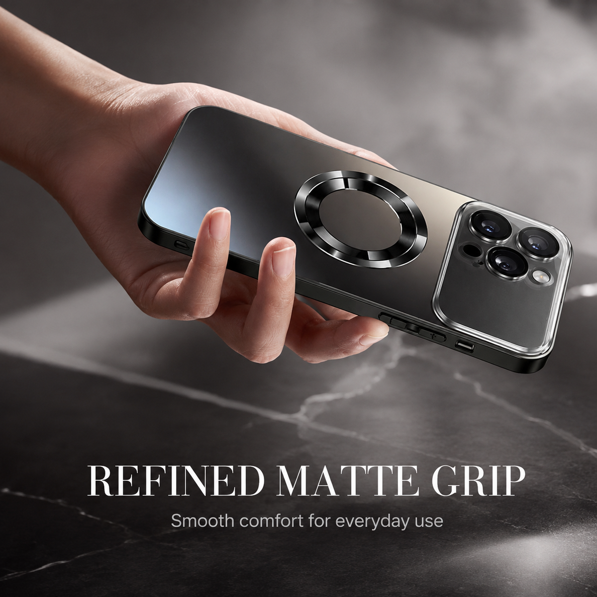 Premium iPhone Case MagSafe Titanium Matte Magnetic Shockproof Protective Cover Glass Camera Lens Protection Anti Fingerprint Anti Scratch Slim Non Slip