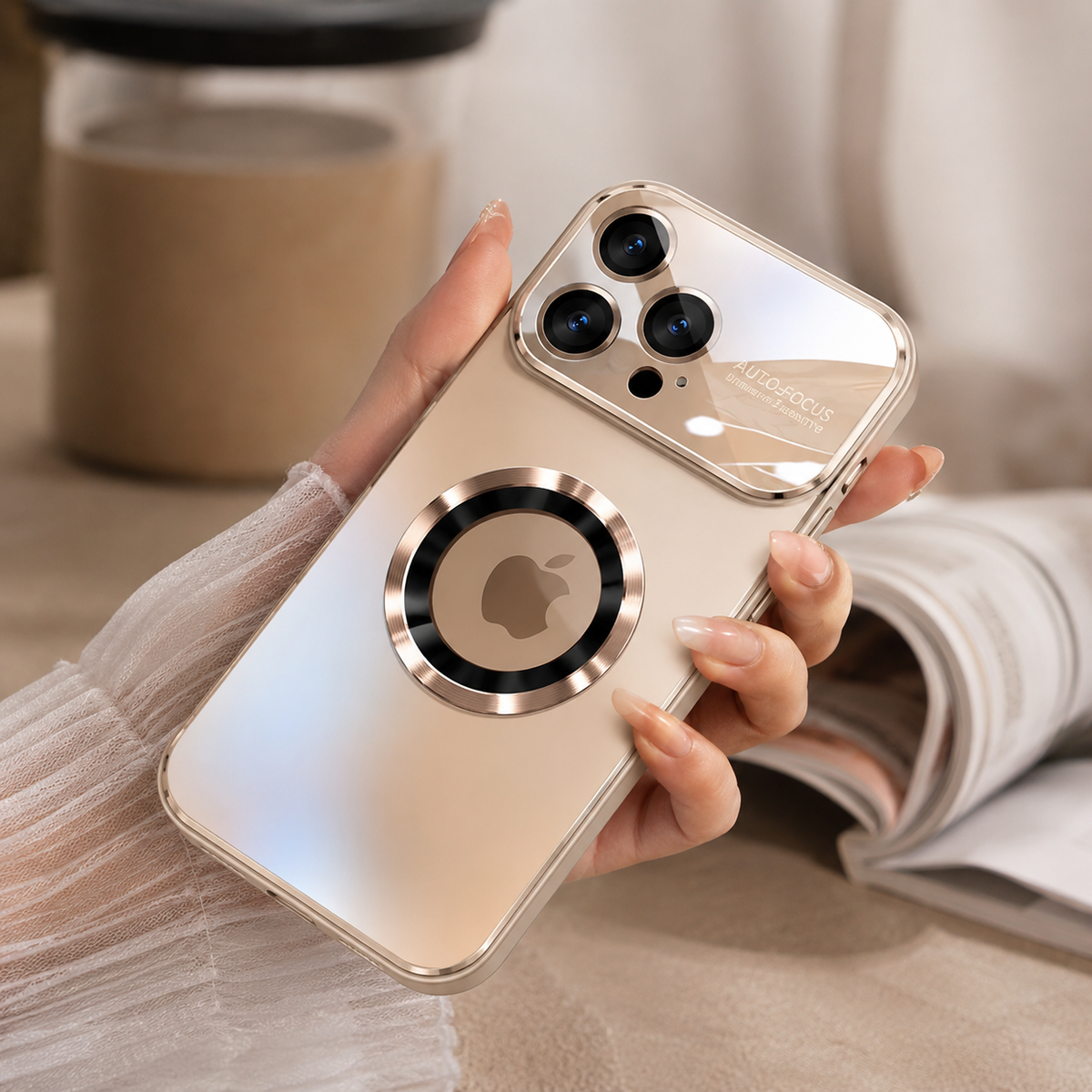 Premium iPhone Case MagSafe Titanium Matte Shockproof Protective Cover Glass Camera Lens Protection Anti Fingerprint Anti Scratch Non Slip Slim Magnetic